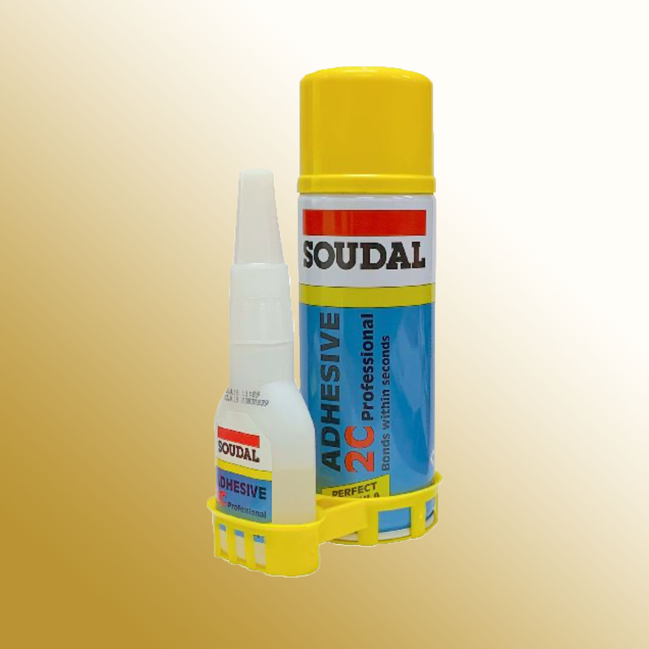 Soudal 2C Two Pack Adhesive - 100g Adhesive and 400g Aerosol Variation Image