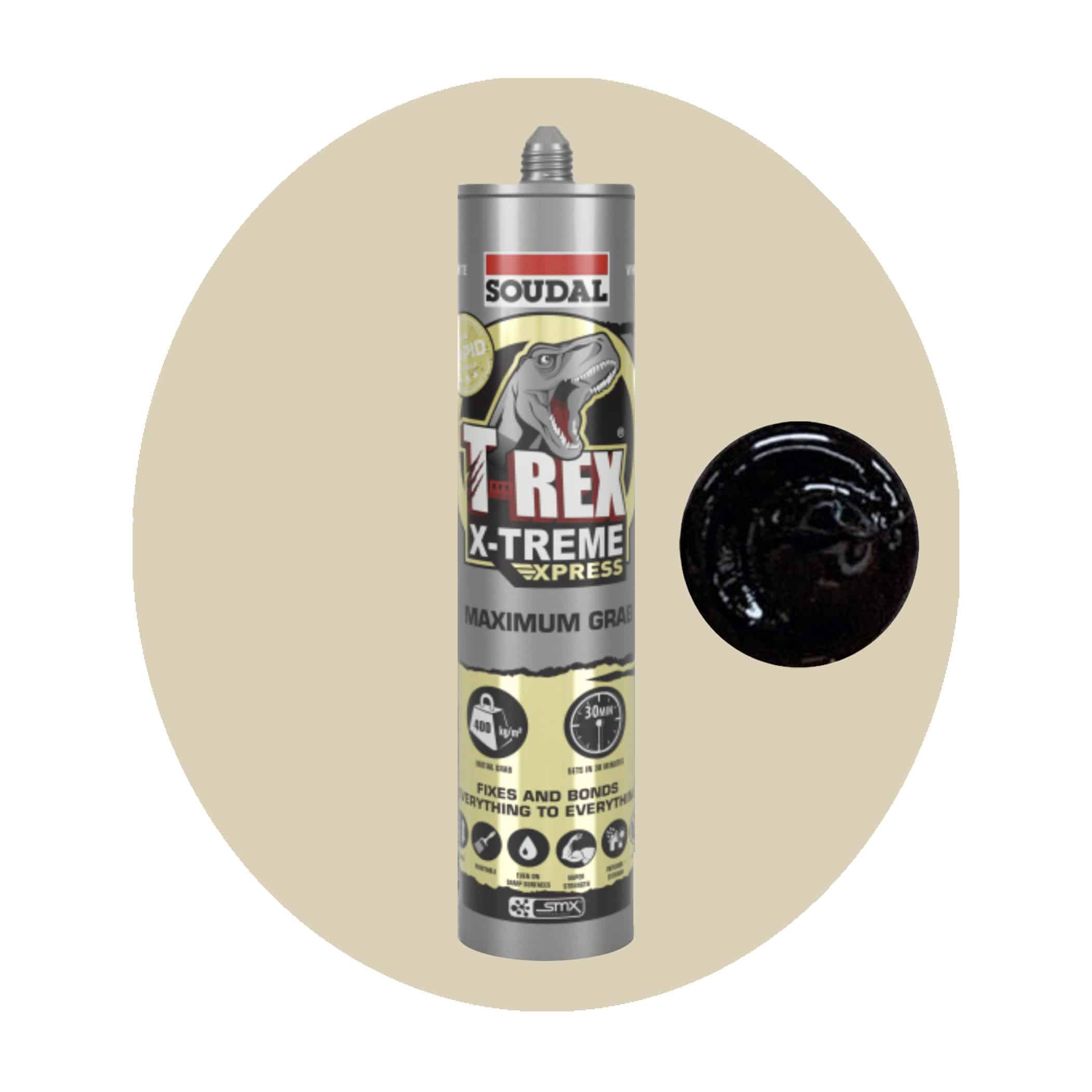 Soudal T Rex Xtreme Adhesive Sealant - Black Single Item Variation Image