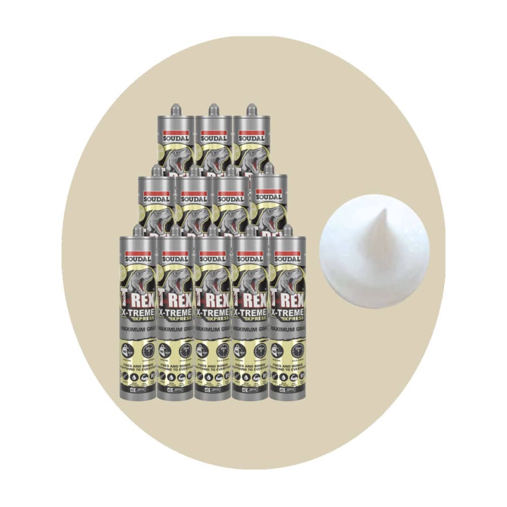 Soudal T Rex Xtreme Adhesive Sealant - White 12 Pack Variation Image