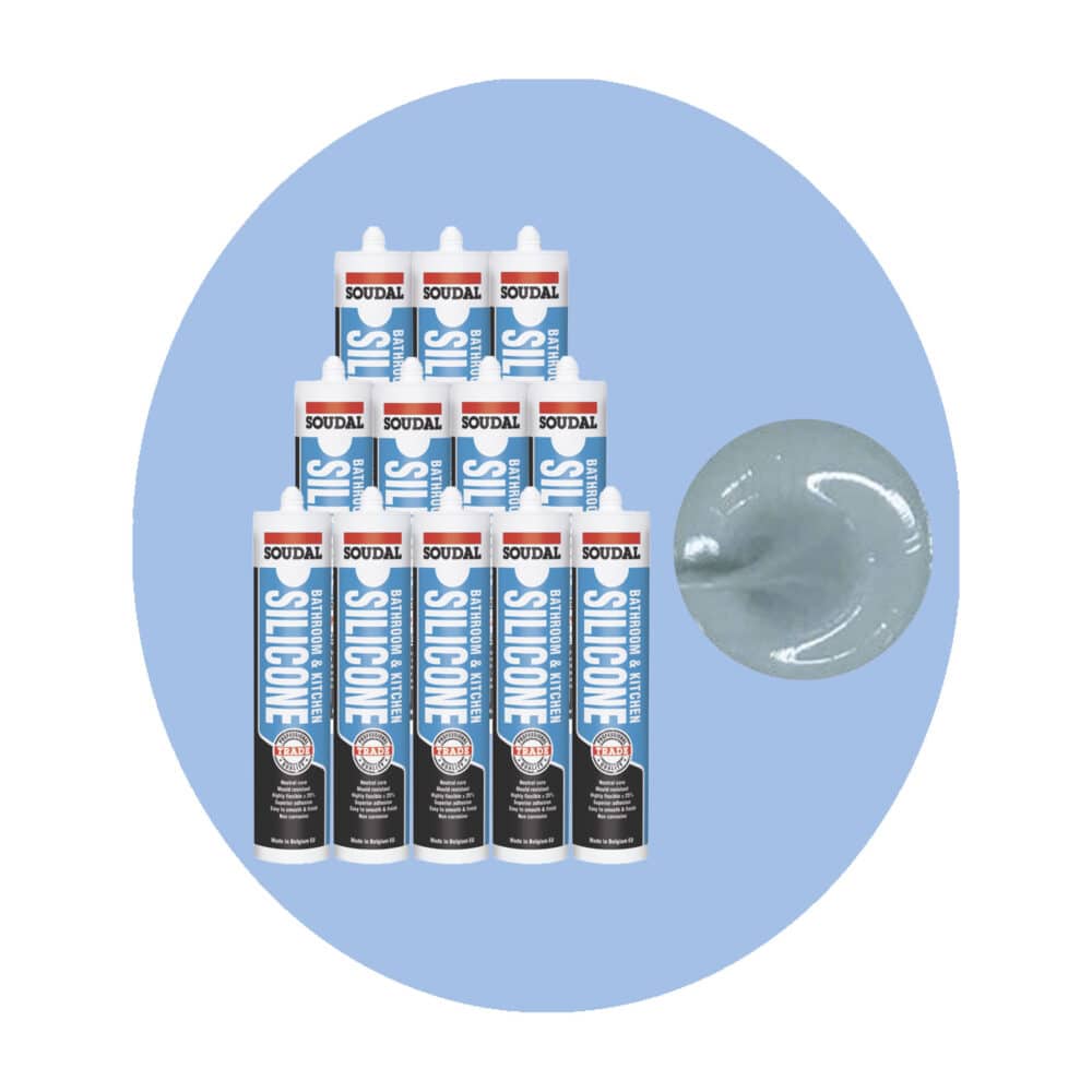 Soudal Bathroom and Kitchen Silicone - Grey 12 Pack Variation Image