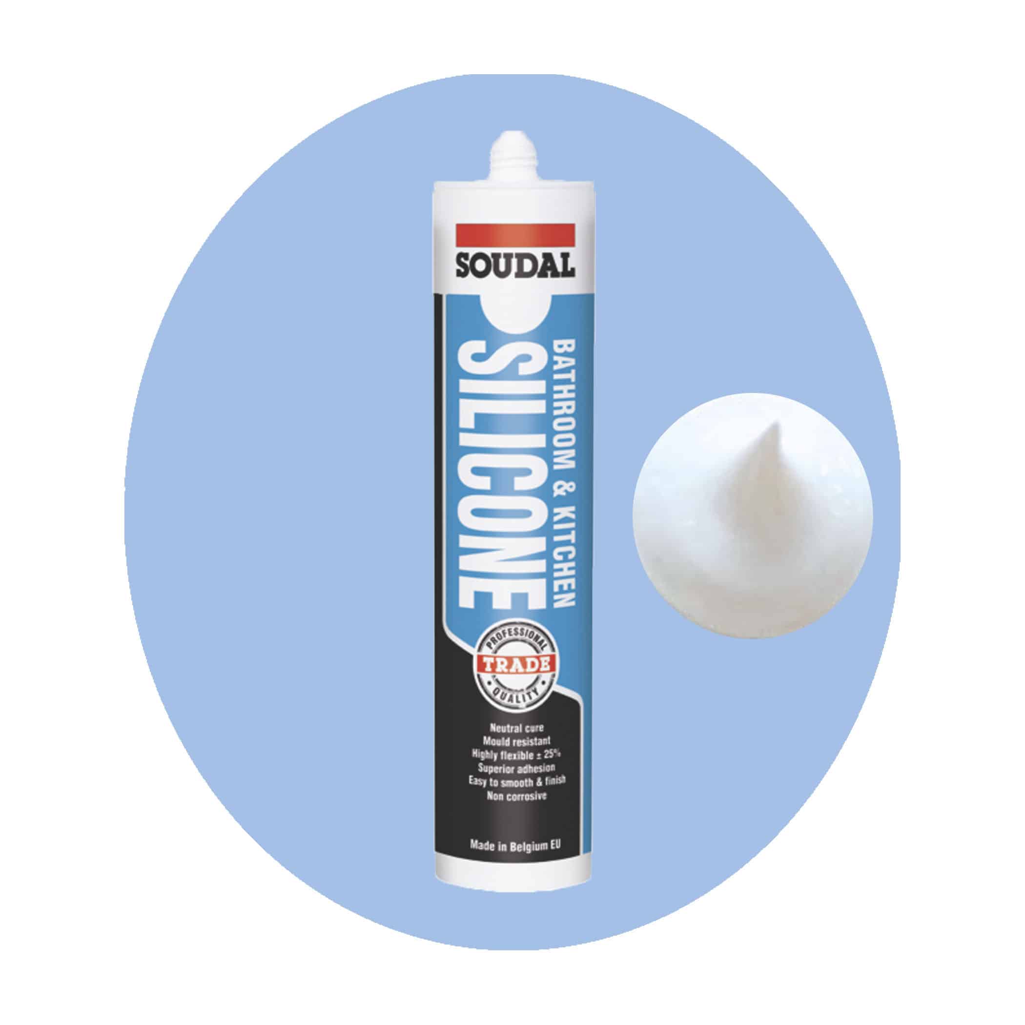 Soudal Bathroom and Kitchen Silicone - White Single Item Variation Image
