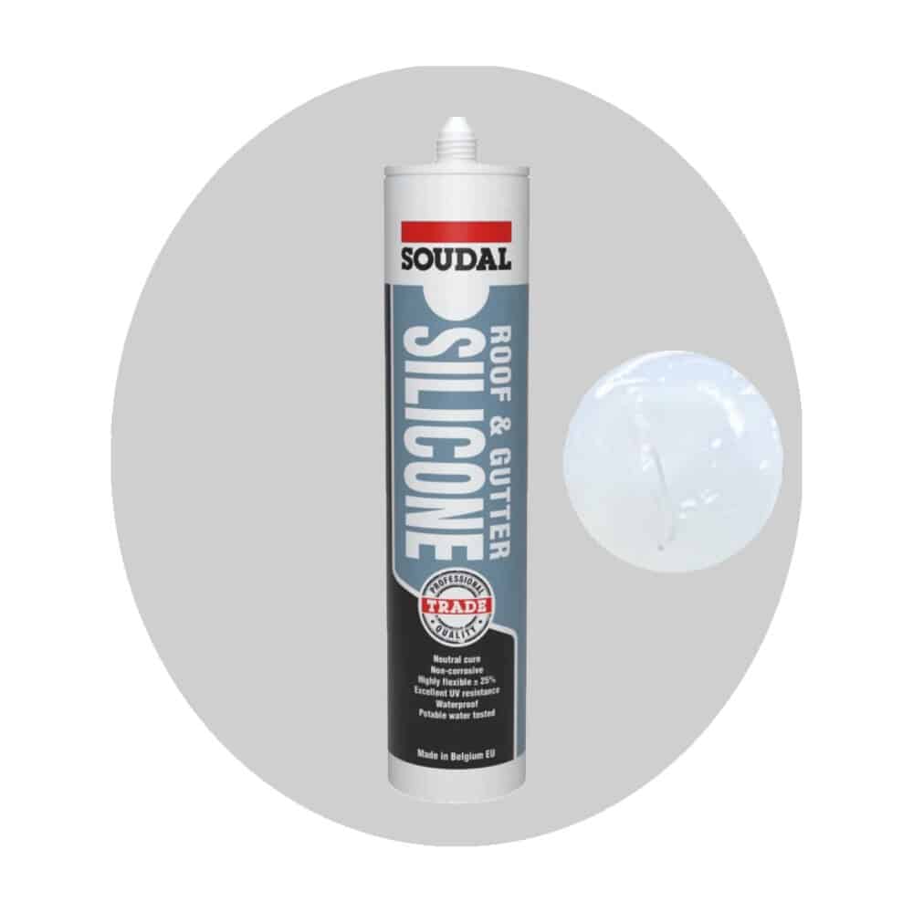 Soudal Roof and Gutter Silicone - Translucent 290ml Cartridge Single Item Variation Image