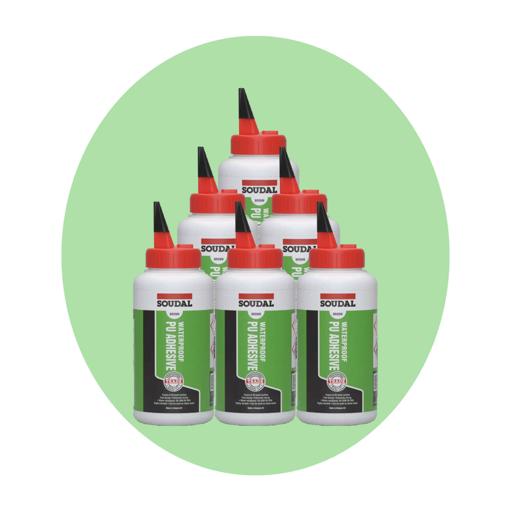 Soudal Waterproof PU Adhesive - 6 Pack Variation Image