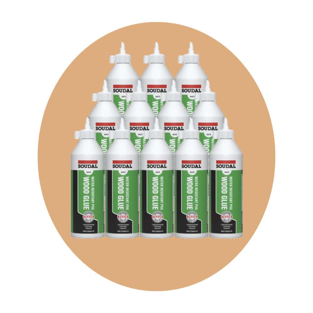 Soudal Water Resistant PVA Wood Glue - 500ml 12 Pack Variation Image