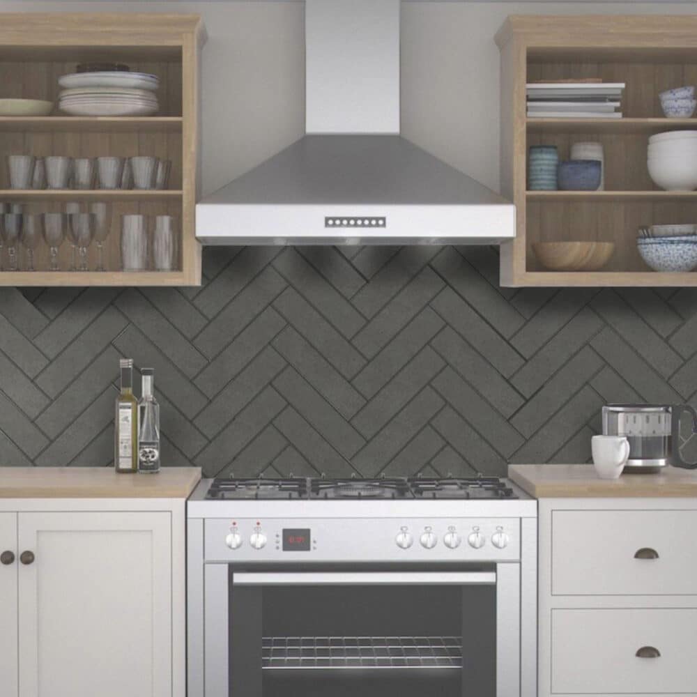 Porcelano Carbone Matt Subway Tile - Gallery Image