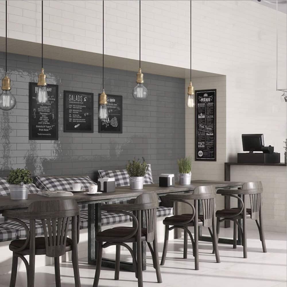 Cascada Grafito Gloss Subway Tile - Gallery Image