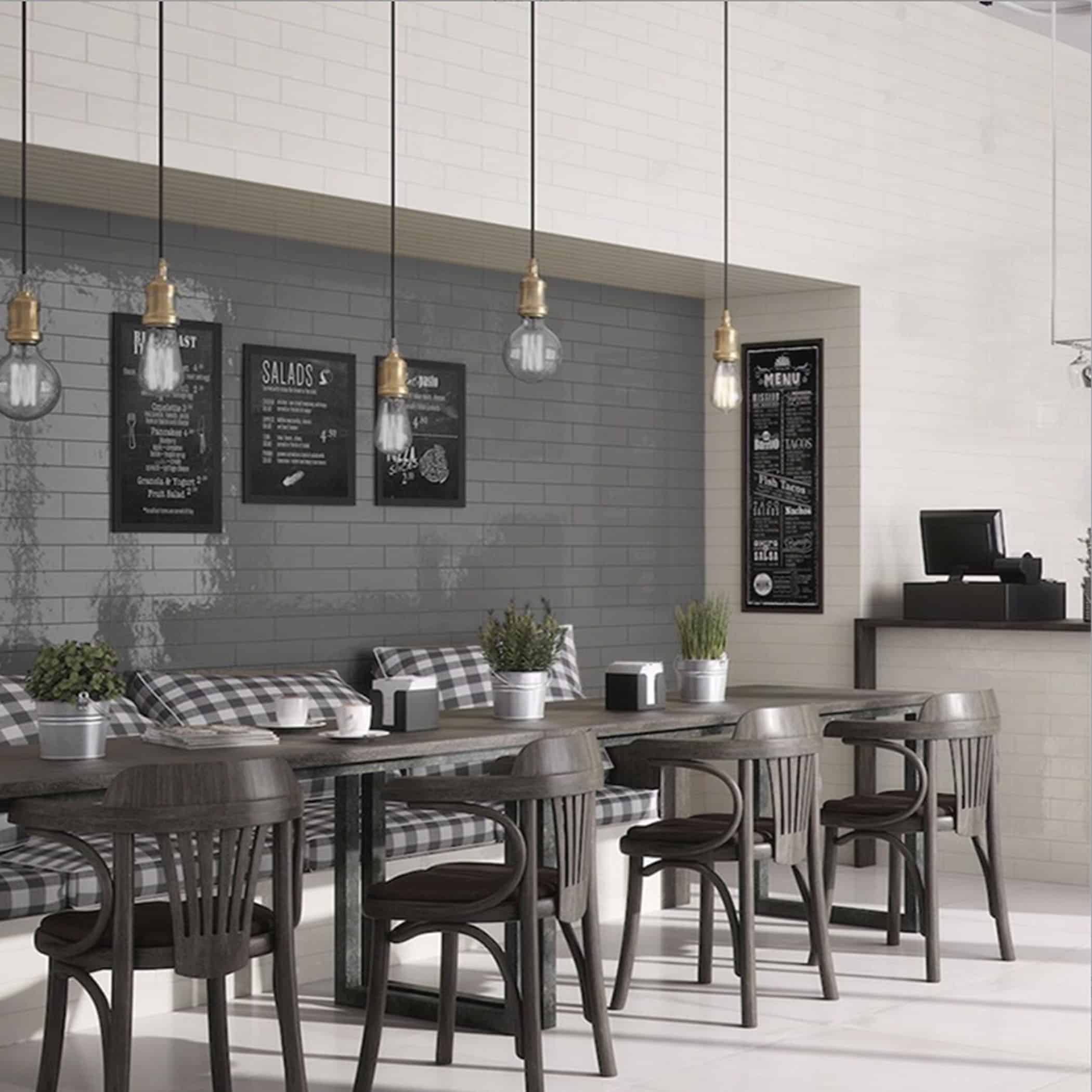 Cascada Grafito Gloss Subway Tile - Gallery Image