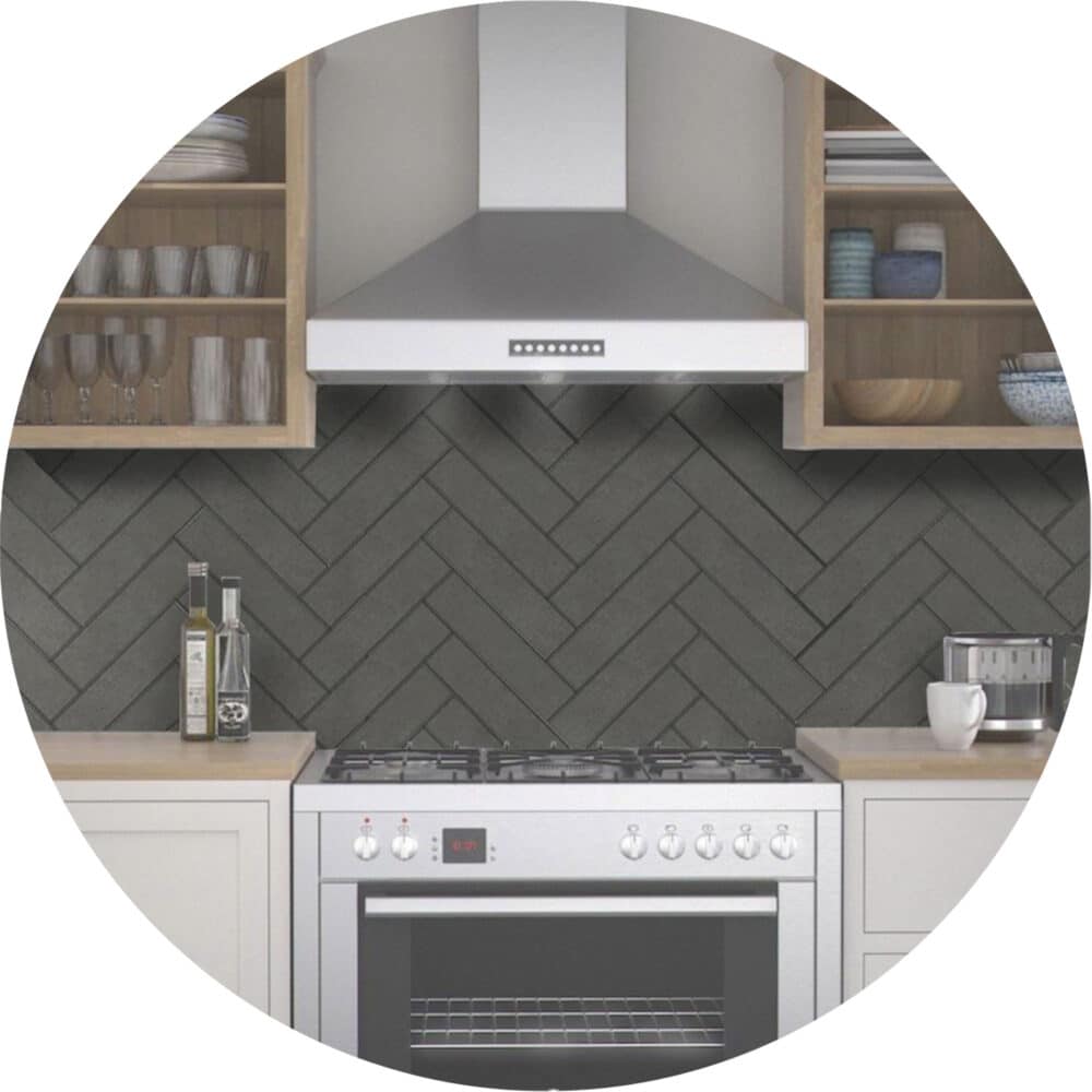 Porcelano Carbone Matt Subway Tile - Product Image