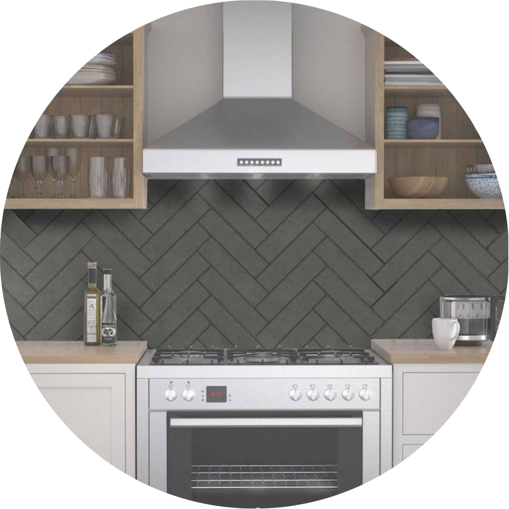 Porcelano Carbone Matt Subway Tile - Product Image