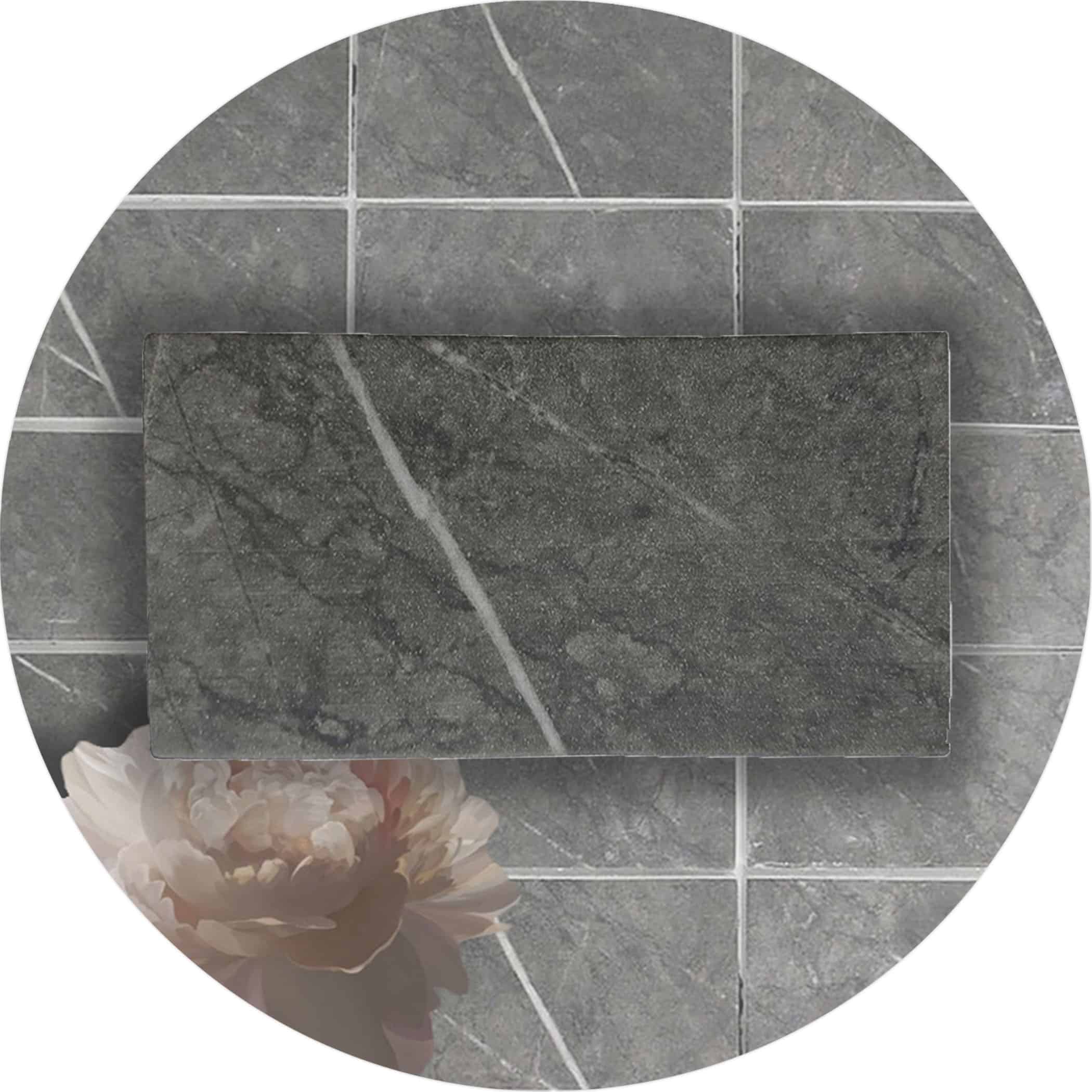 Travertino Carbone Recycled Glass Subway Tile - Google Ads Image