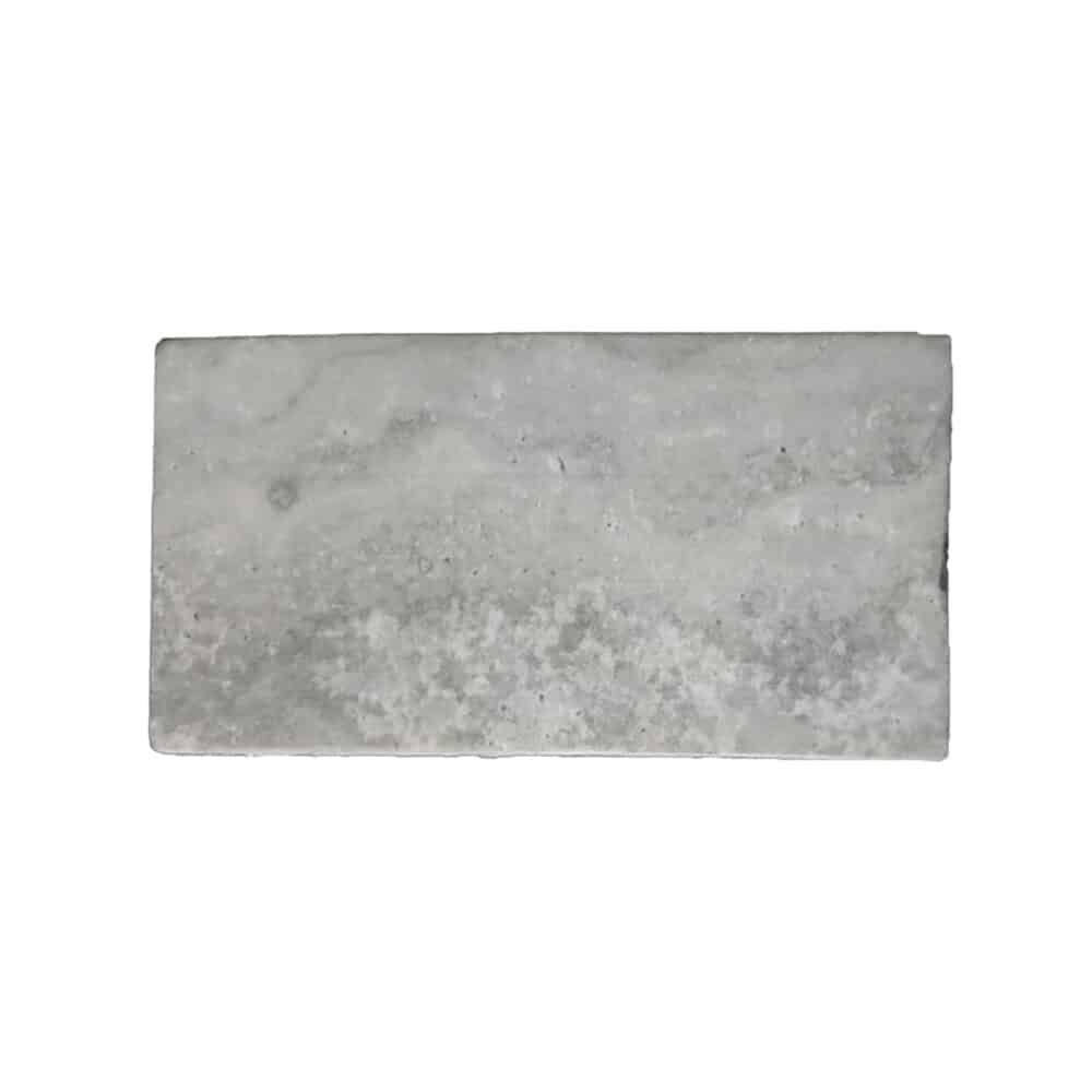 Travertino Grigio Recycled Glass Subway Tile - Gallery Image