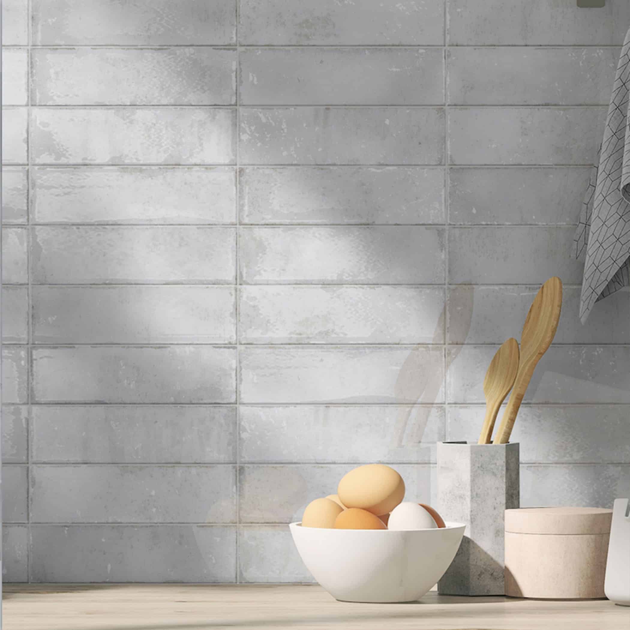Potenza Moonstone Gloss Subway Tile - Gallery Image