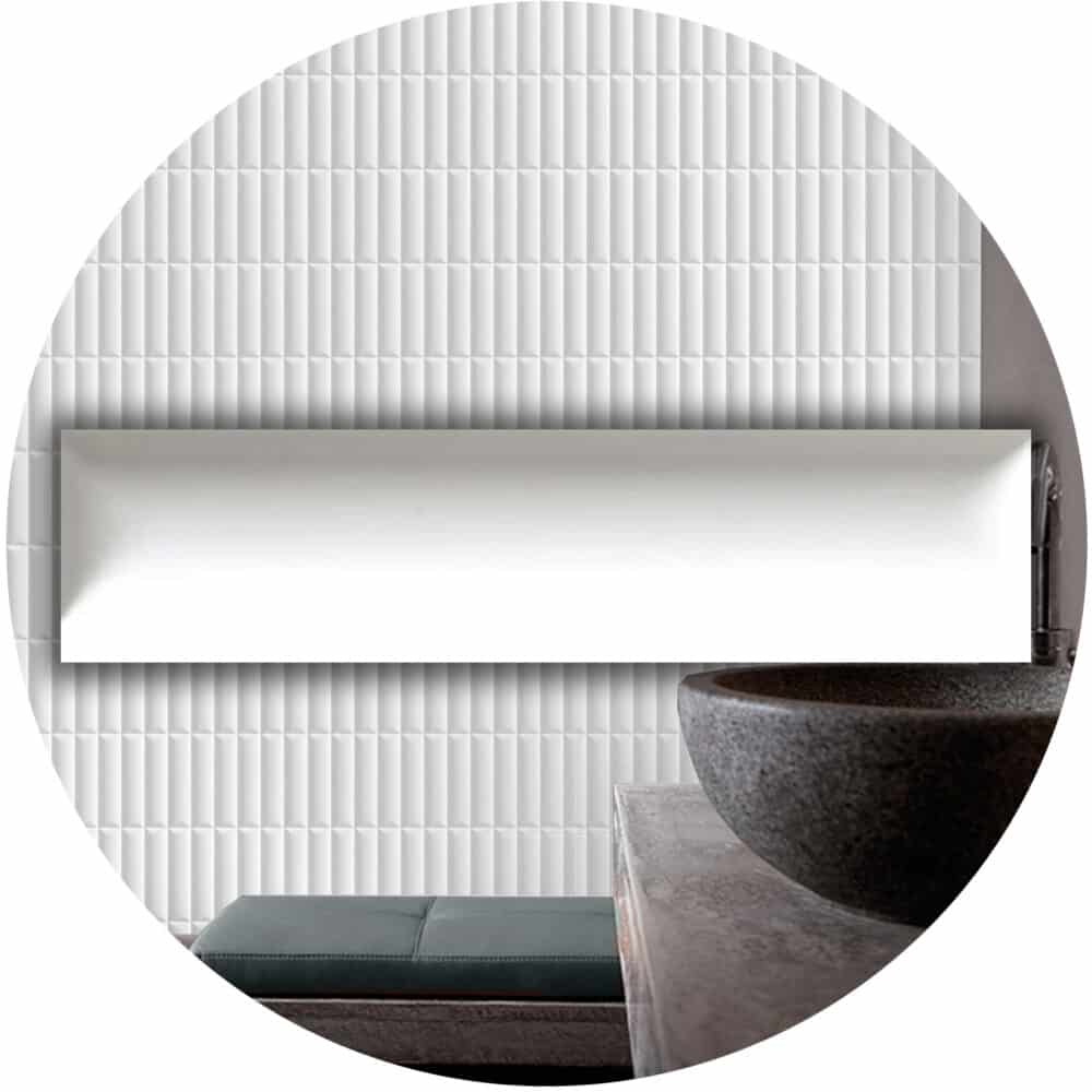 Convexo Bianco Satin Subway Tile - Google Ads Image