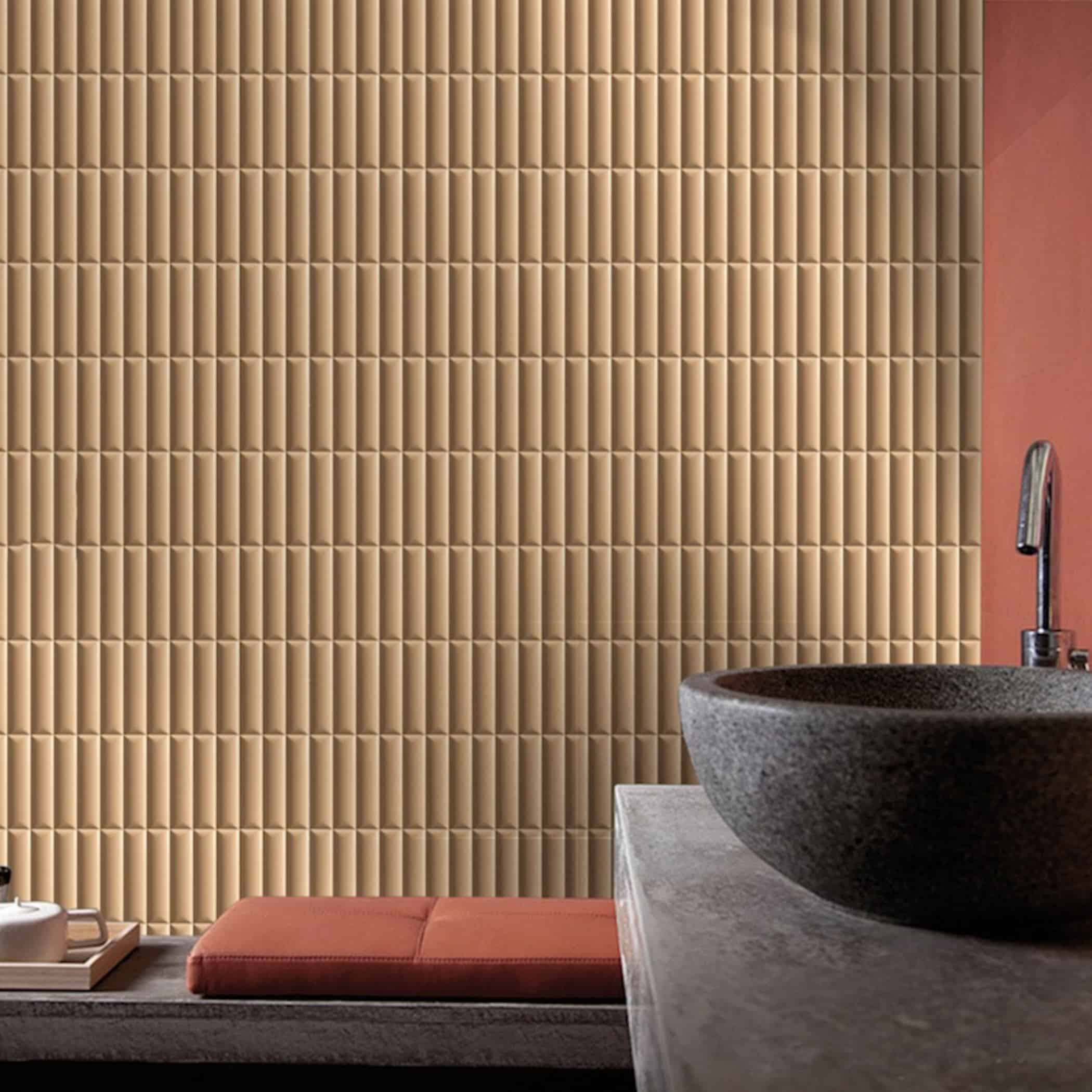 Convexo Cotto Satin Subway Tile - Gallery Image