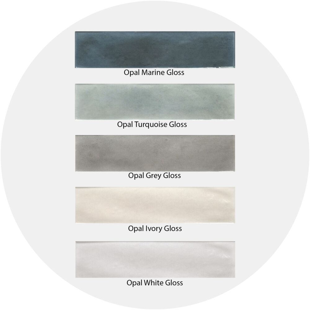 Opal Gloss range of Subway Tiles