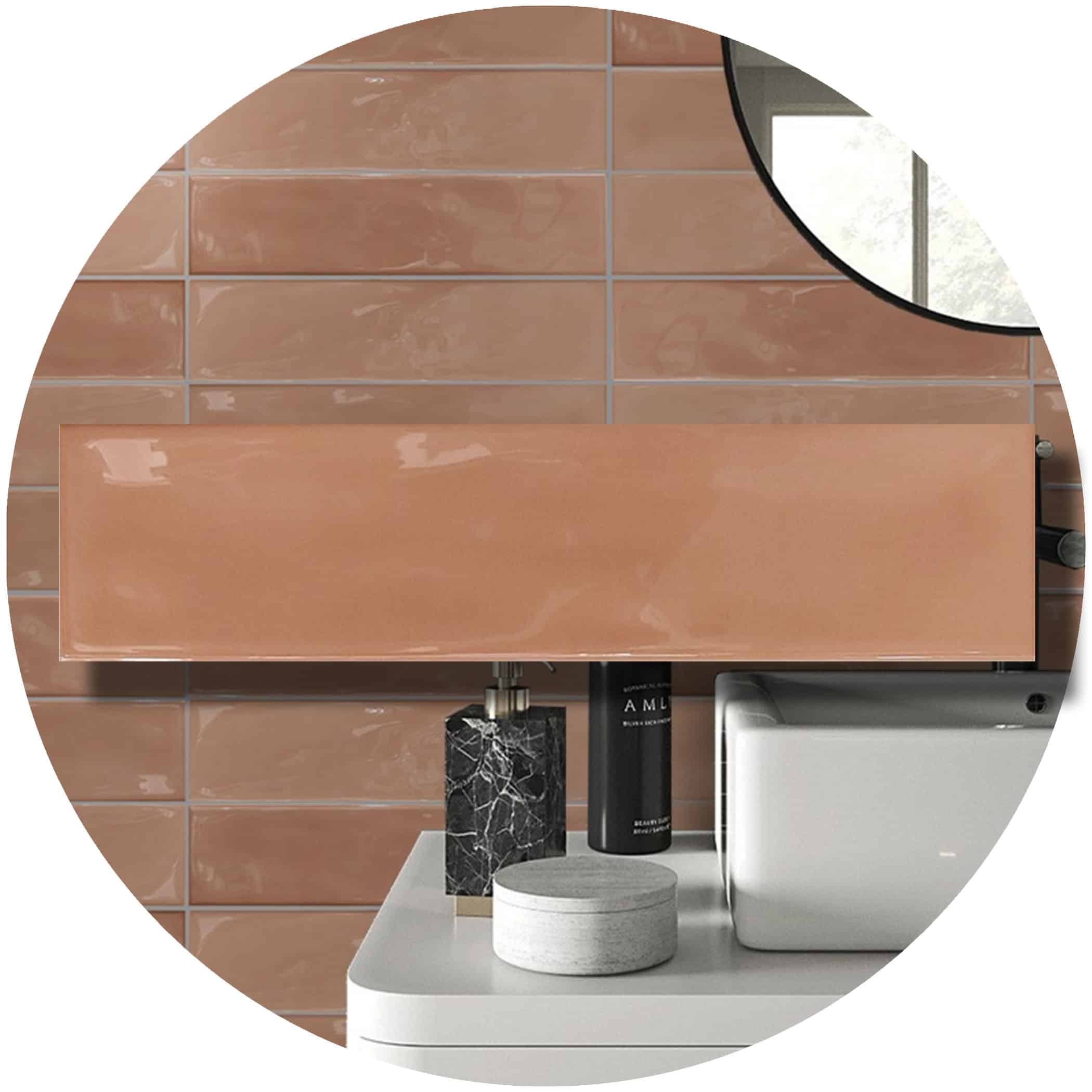 Prestleigh Gloss Subway Tiles - Terracotta Variation Google Ads Image