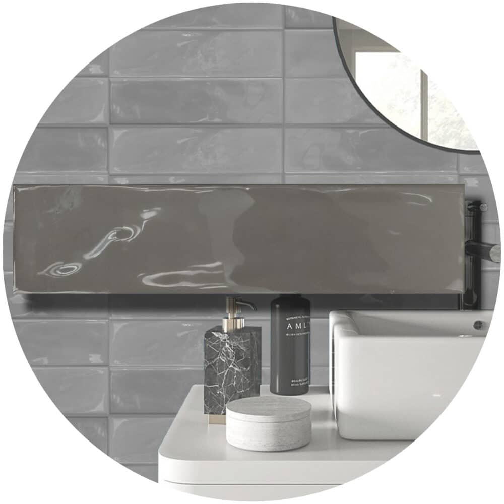 Prestleigh Gloss Subway Tiles - Slate Grey Variation Google Ads Image