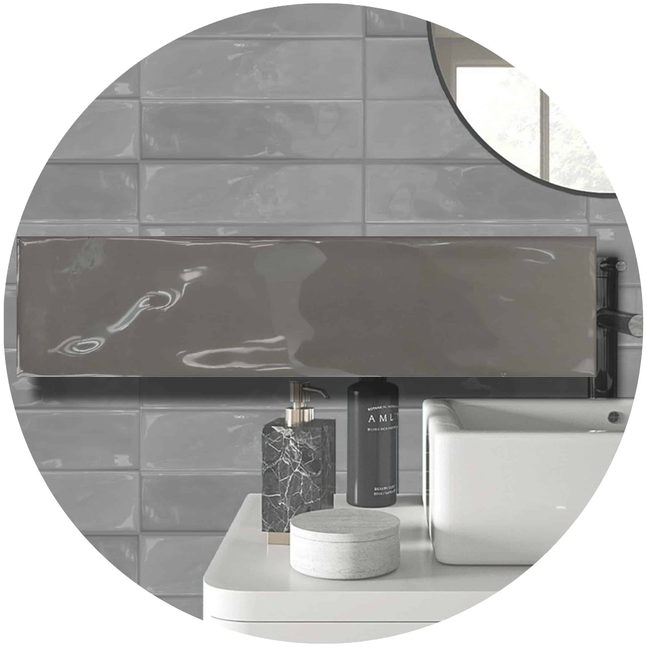 Prestleigh Gloss Subway Tiles - Slate Grey Variation Google Ads Image