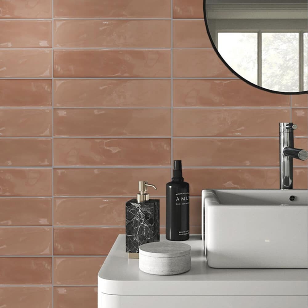 Prestleigh Gloss Subway Tiles - Terracotta Variation Gallery Image