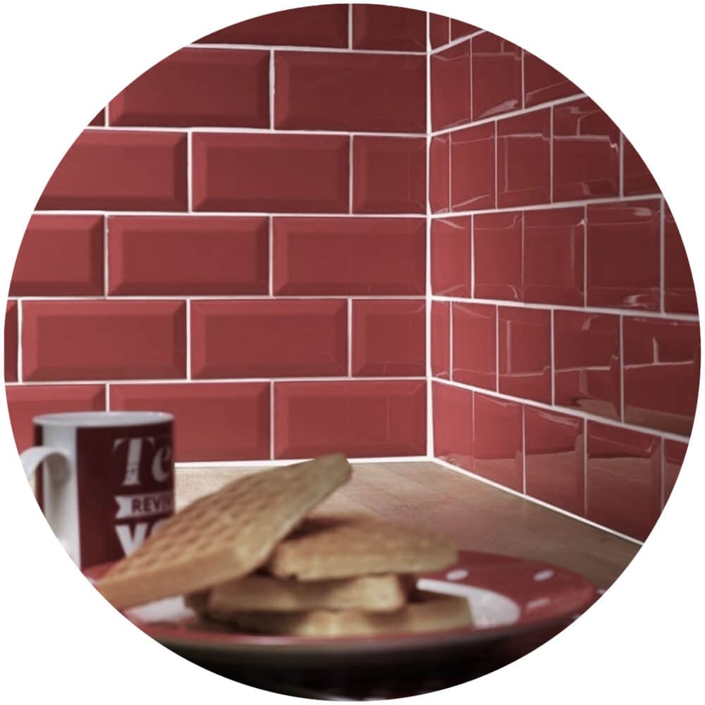 Red Rattler Red Gloss Subway Tile - Product Image