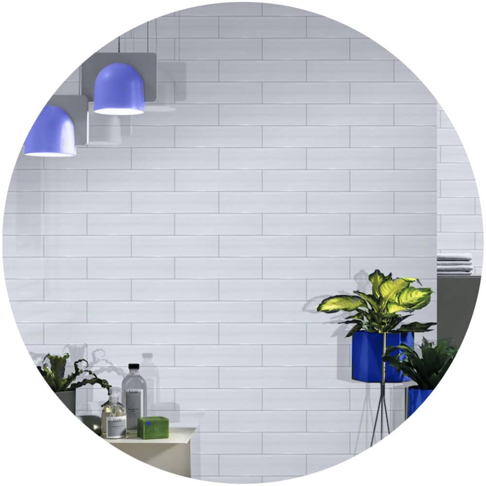 Marbled Blue Gloss Subway Tile - Product Image