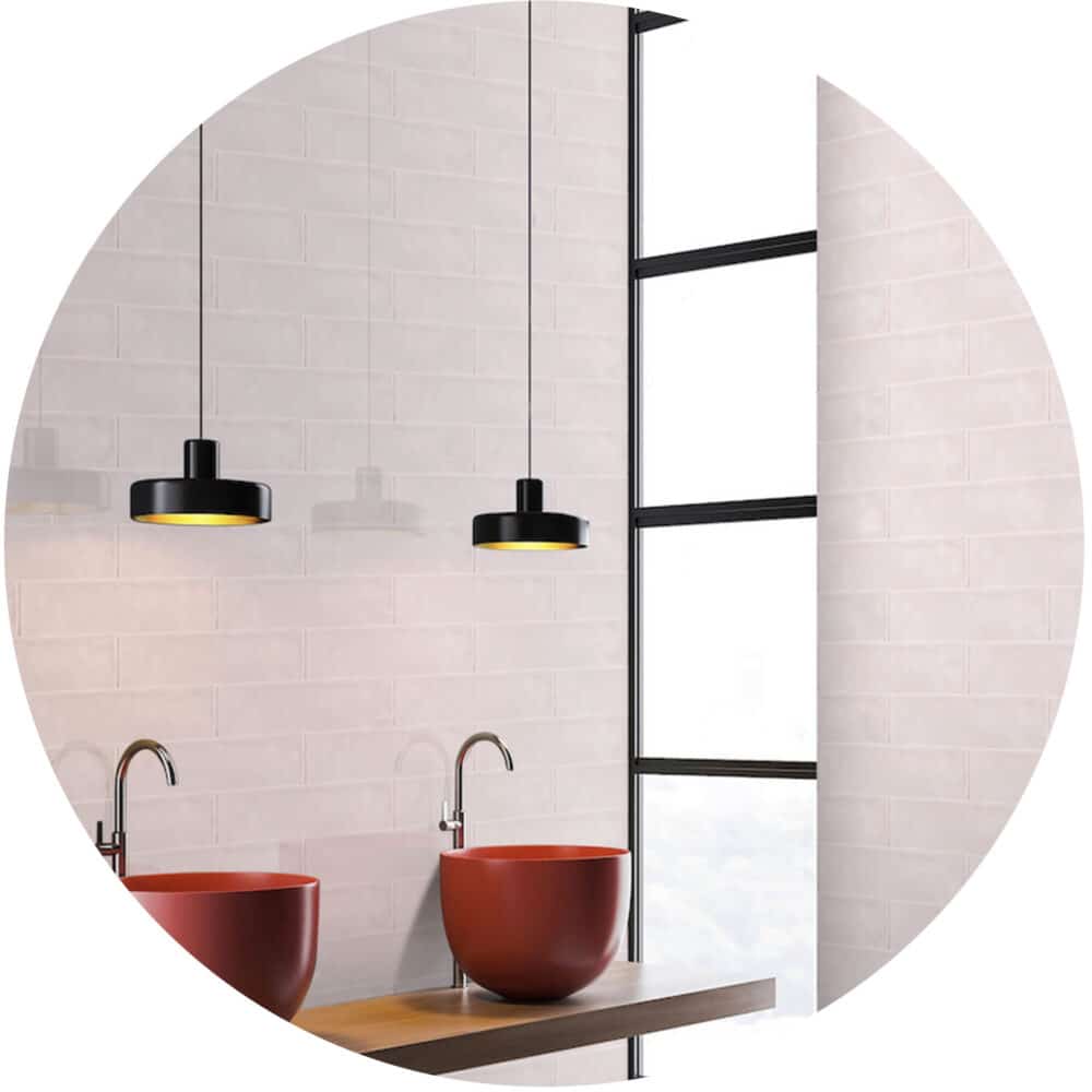 Marbled Pink Gloss Subway Tile - Product Image