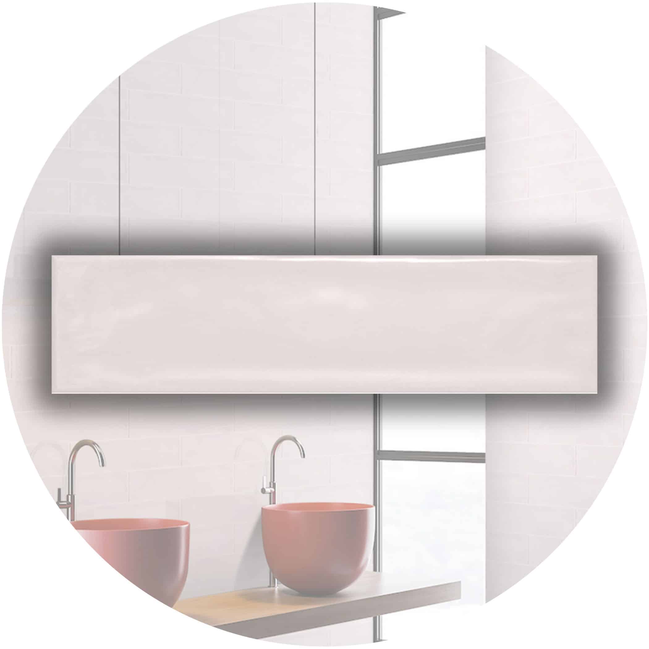 Marbled Pink Gloss Subway Tile - Google Ads Image