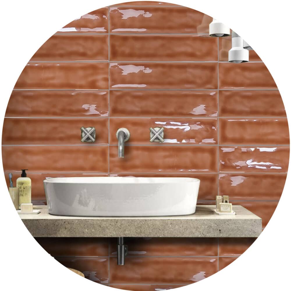 Marbled Terra Gloss Subway Tile - Product Image