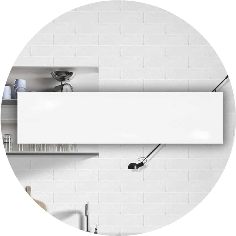 Marbled White Gloss Subway Tile - Google Ads Image