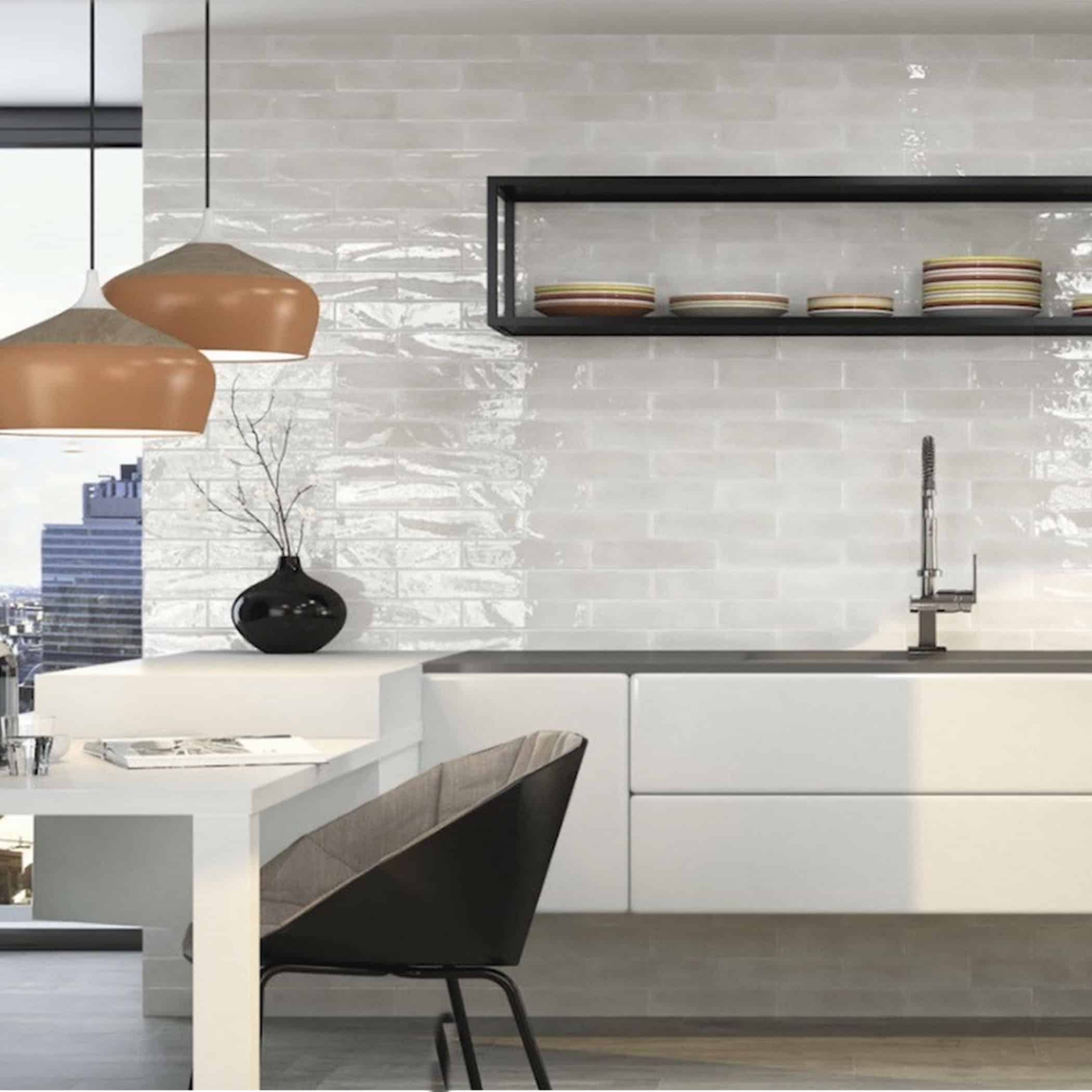 Elegancia Pearl Gloss Subway Tile - Gallery Image