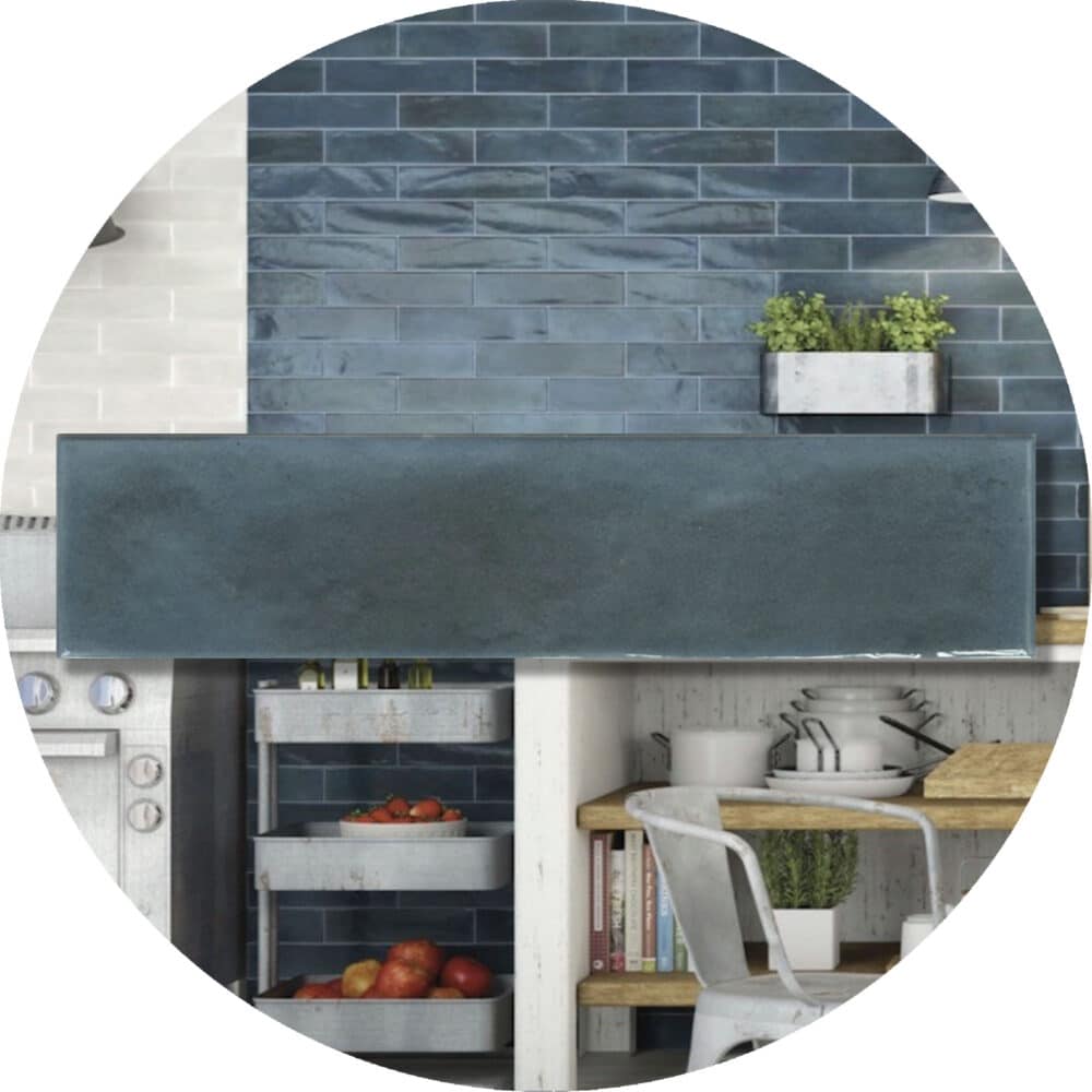 Elegancia Aqua Gloss Subway Tile
