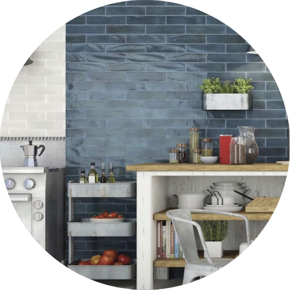 Elegancia Aqua Gloss Subway Tile - Product Image