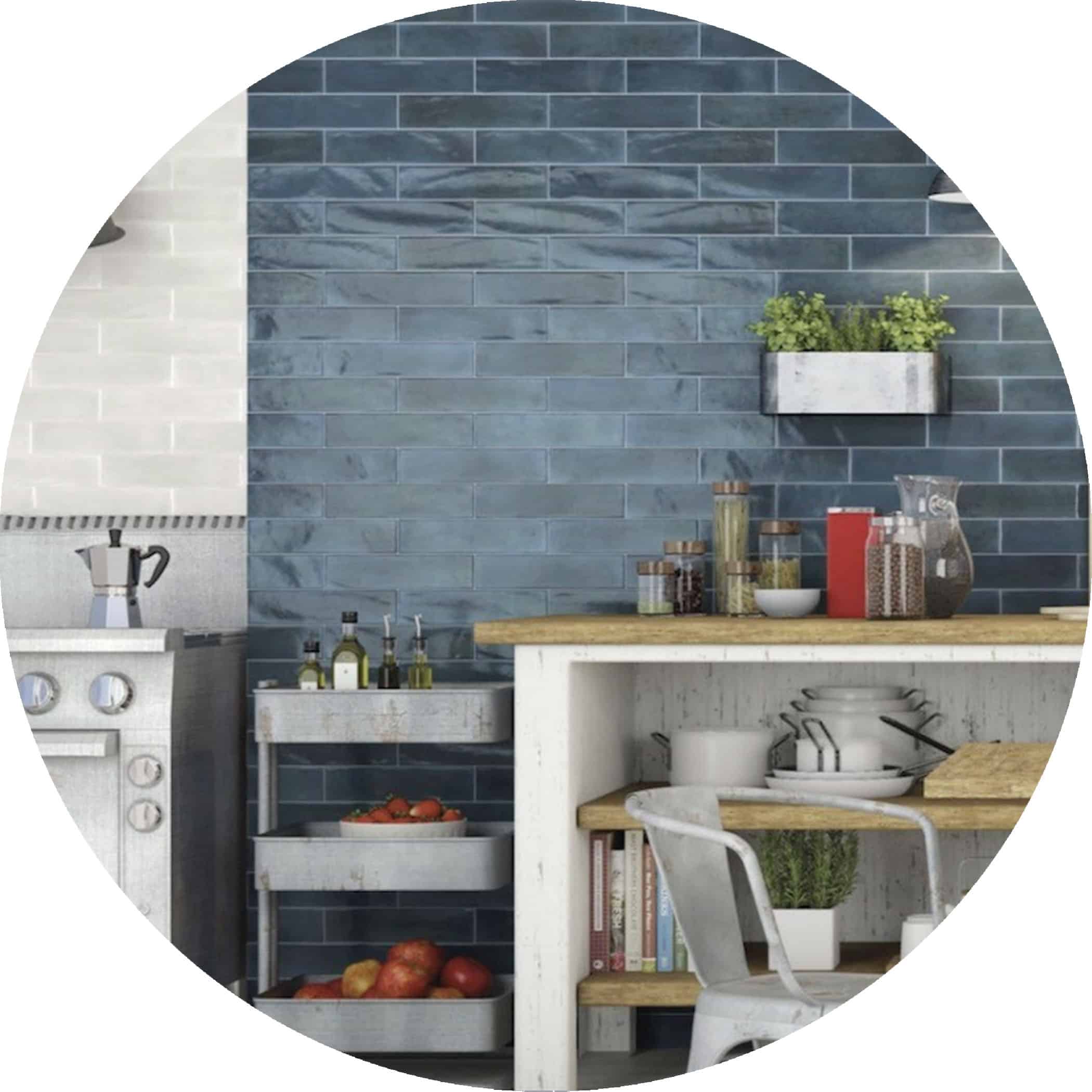 Elegancia Aqua Gloss Subway Tile - Product Image