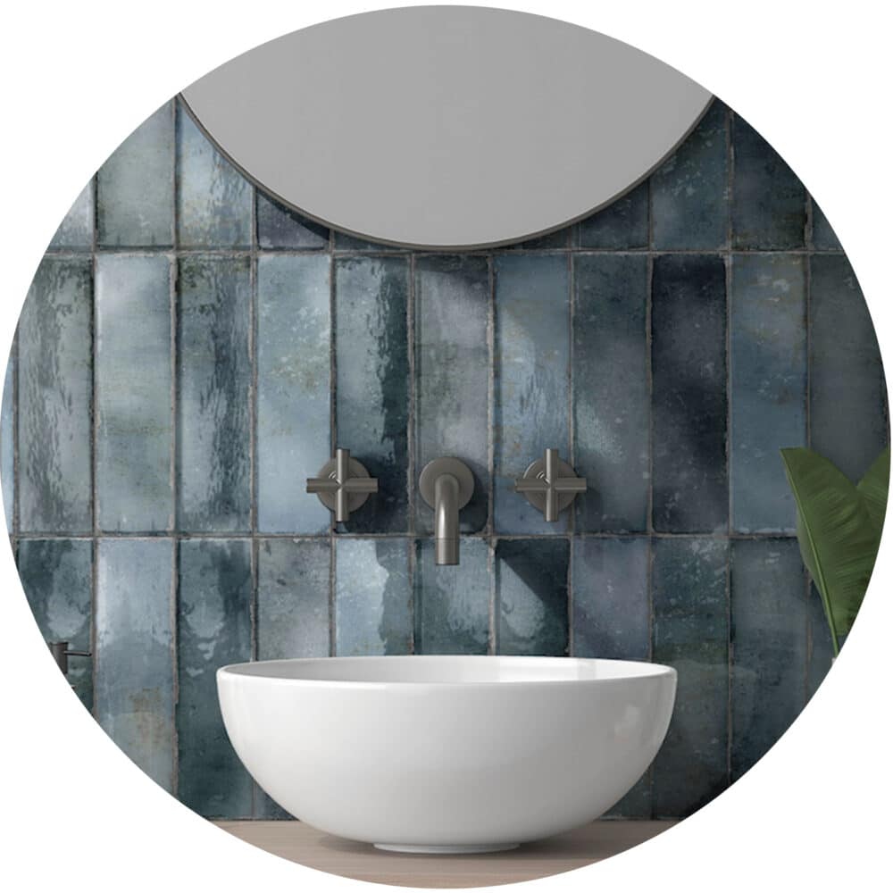 Potenza Marine Gloss Subway Tile - Product Image