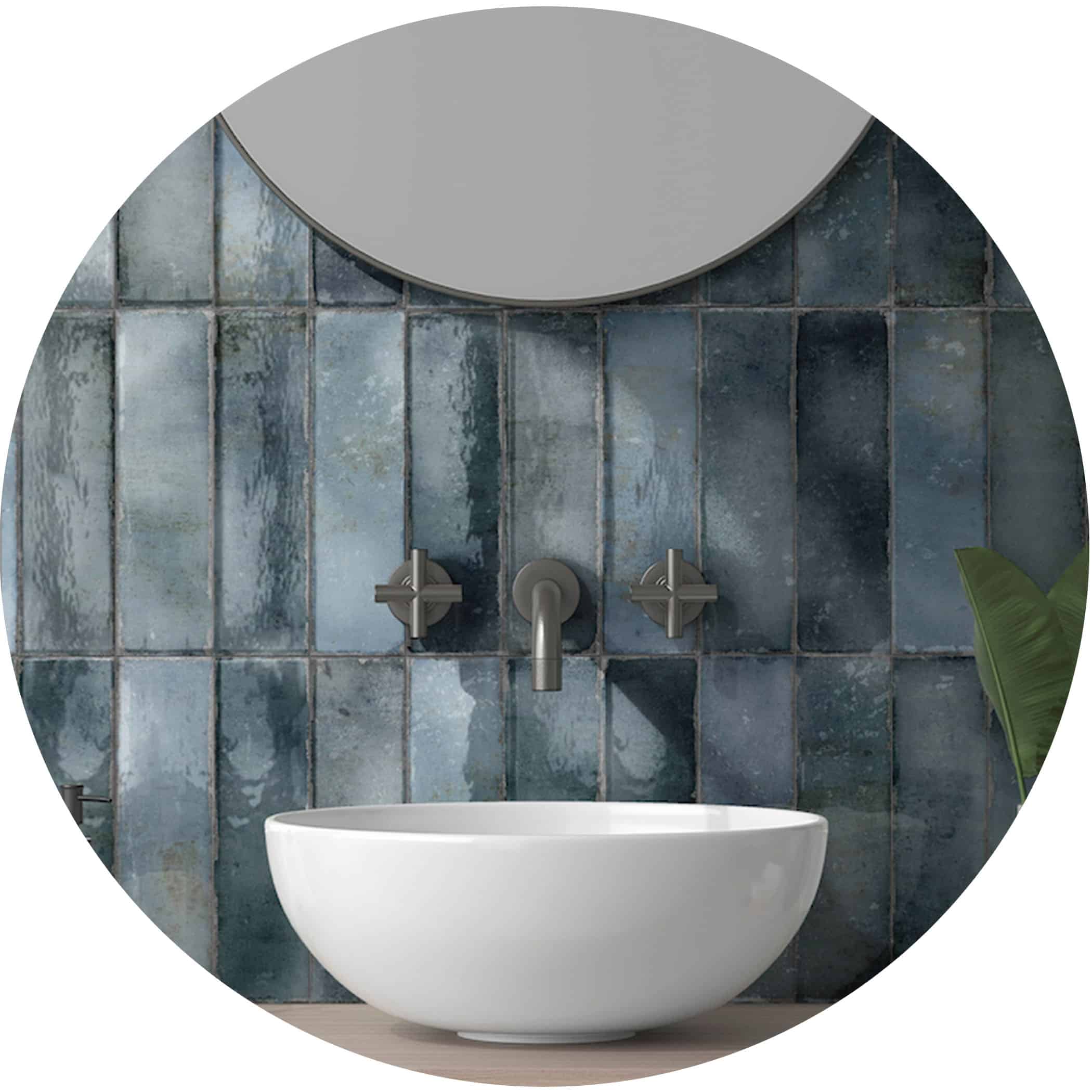 Potenza Marine Gloss Subway Tile - Product Image