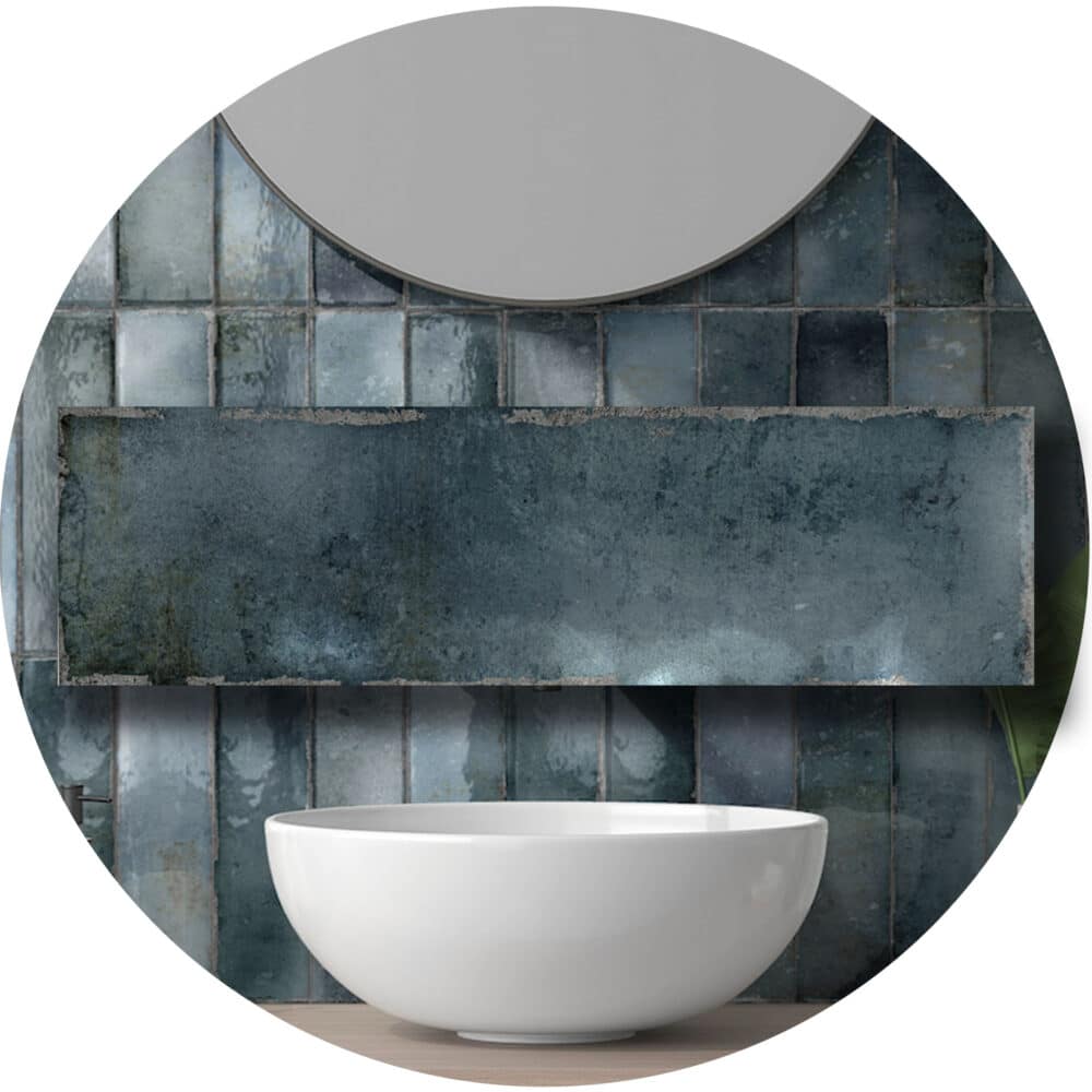 Potenza Marine Gloss Subway Tile