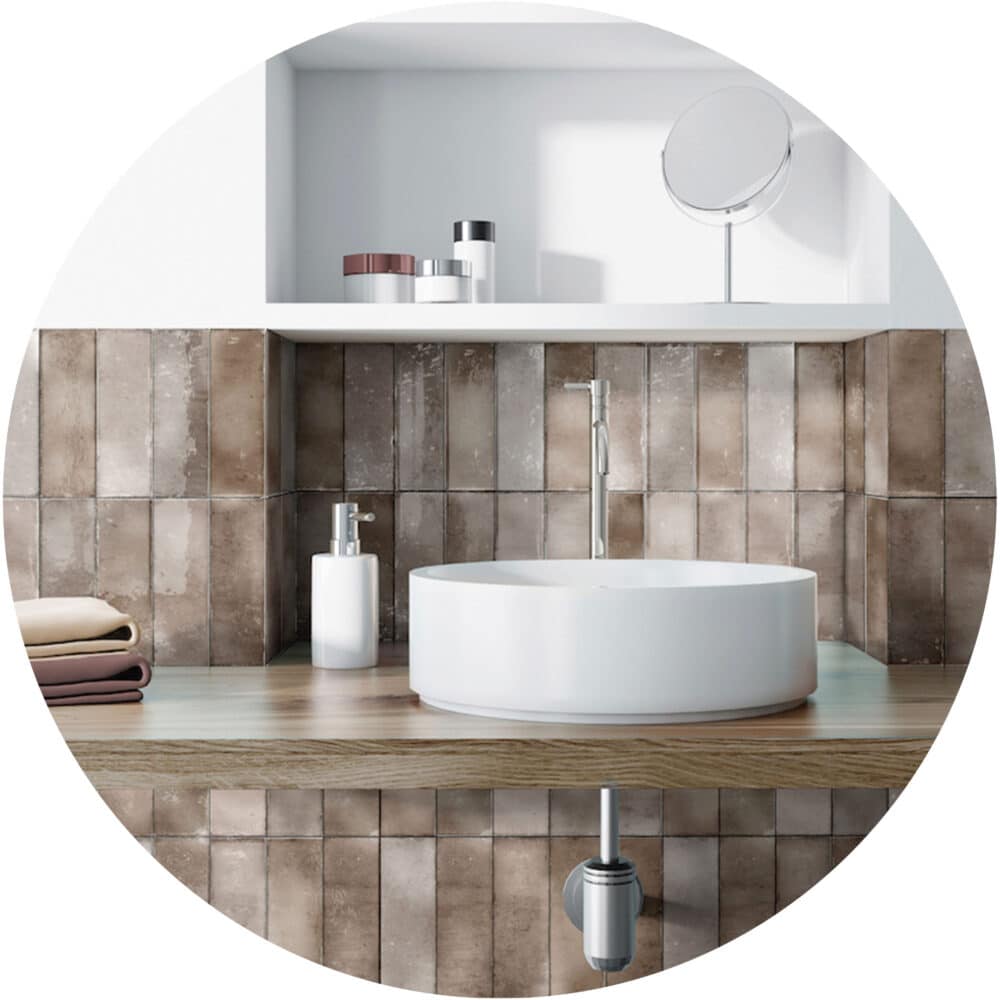 Potenza Terra Gloss Subway Tile - Product Image