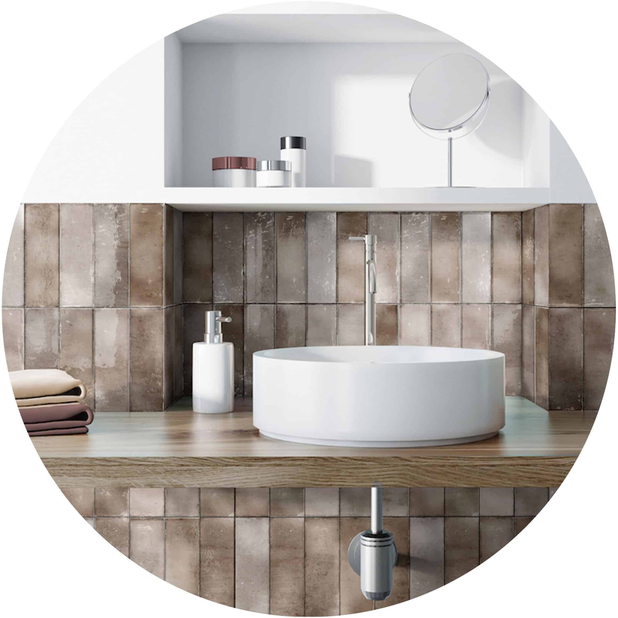 Potenza Terra Gloss Subway Tile - Product Image
