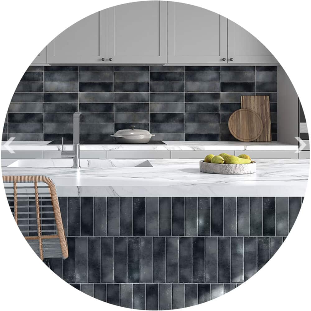 Potenza Charcoal Gloss Subway Tile - Product Image