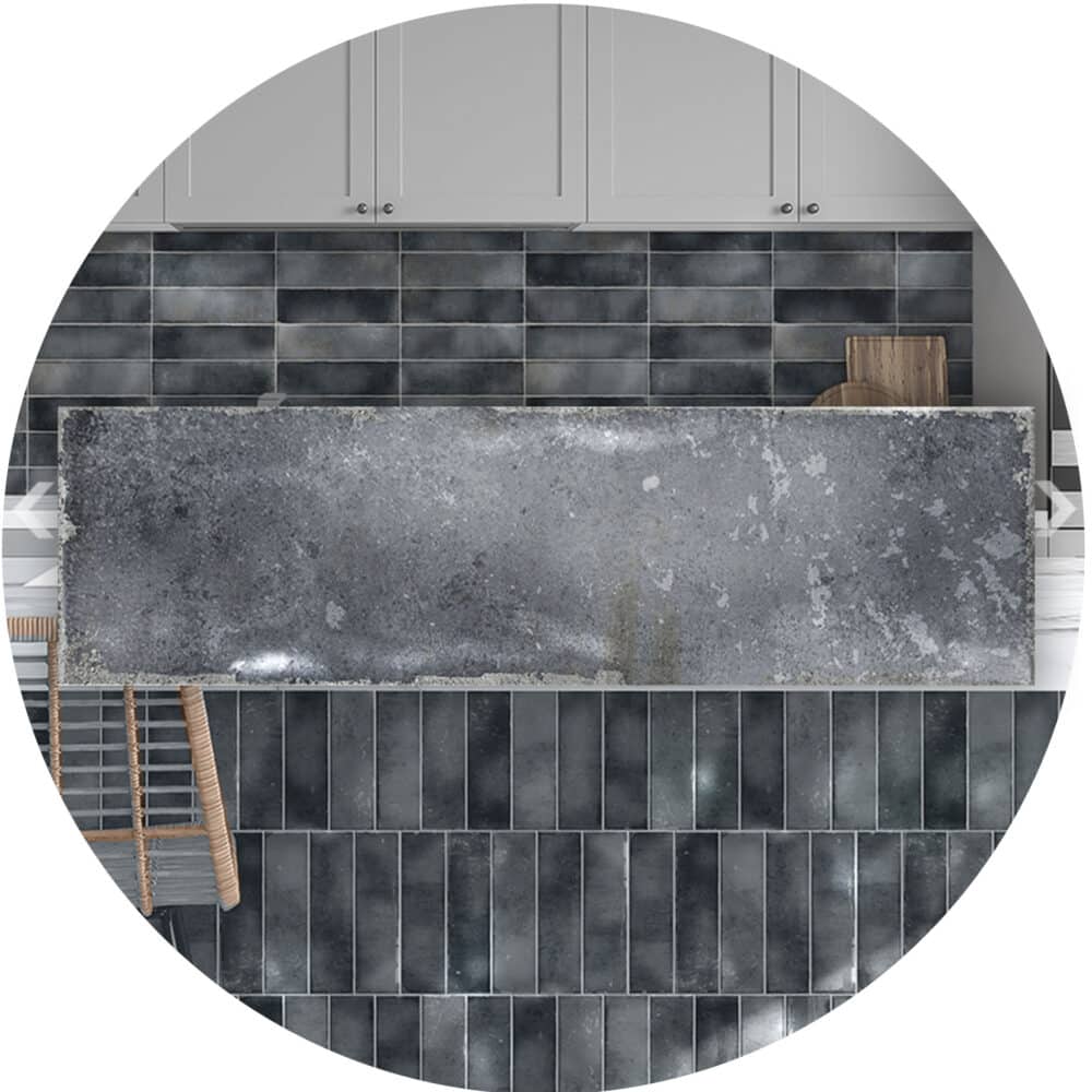 Potenza Charcoal Gloss Subway Tile - Google Ads Image