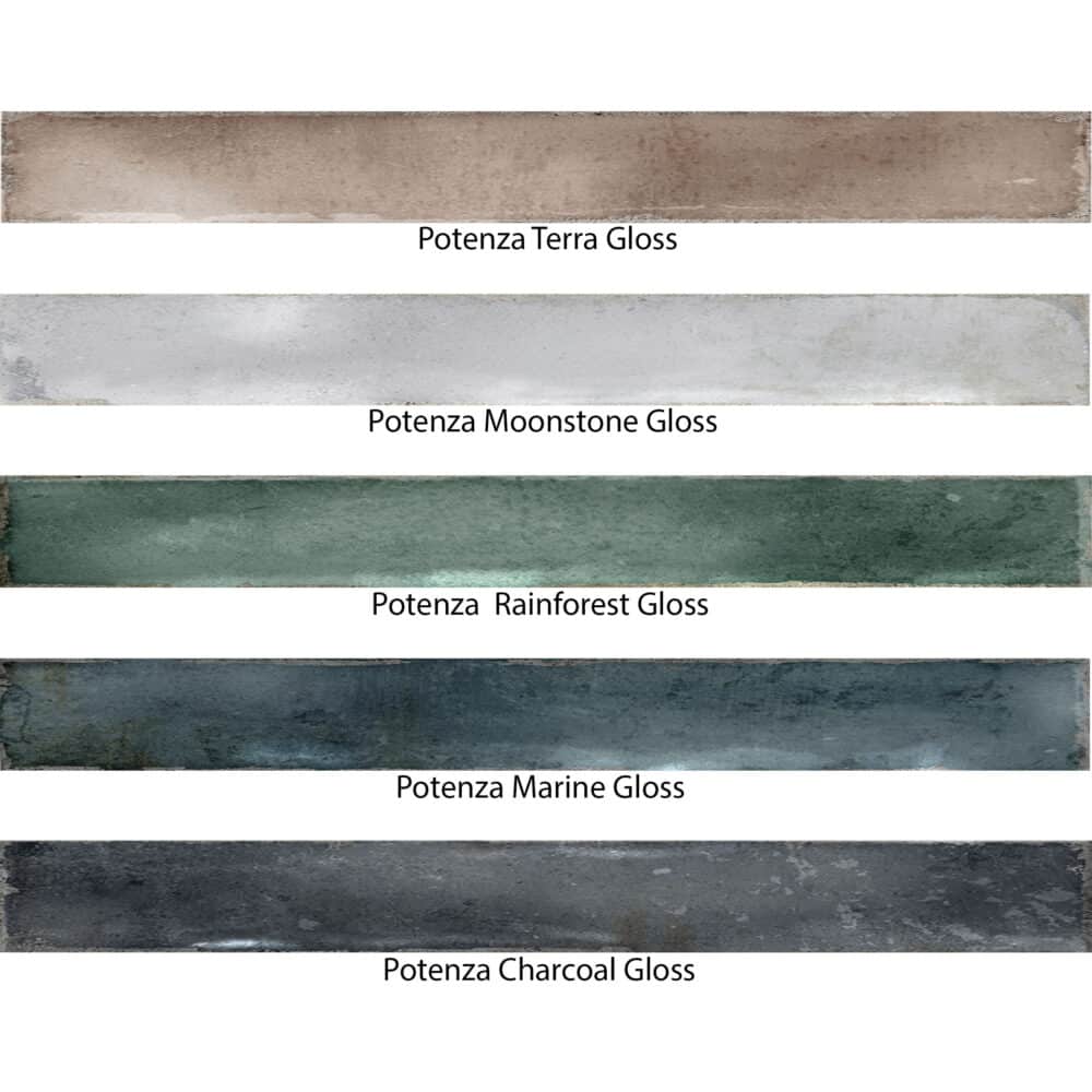 Potenza Gloss Subway Tiles - Product Range Image