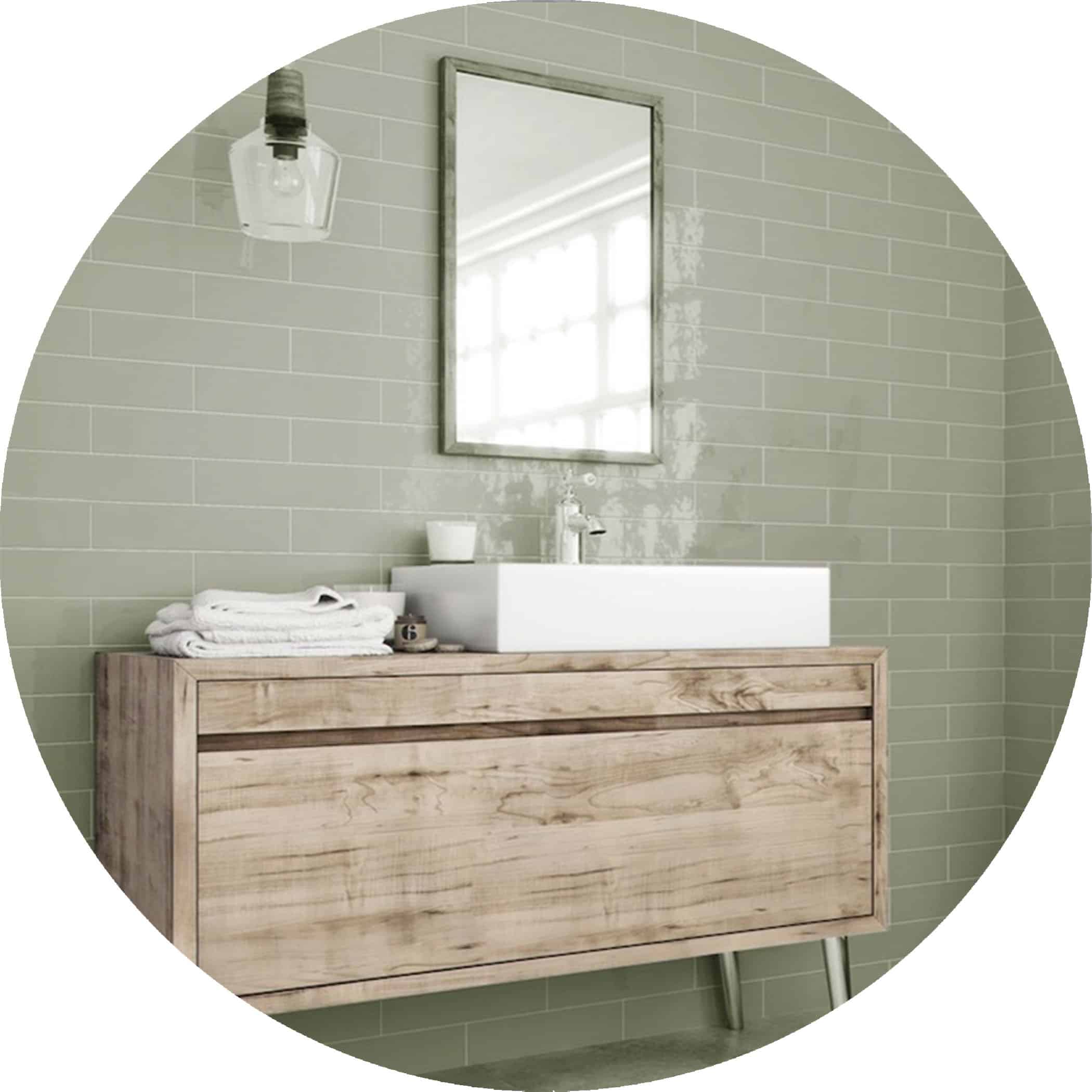 Cascada Verde Gloss Subway Tile - Product Image