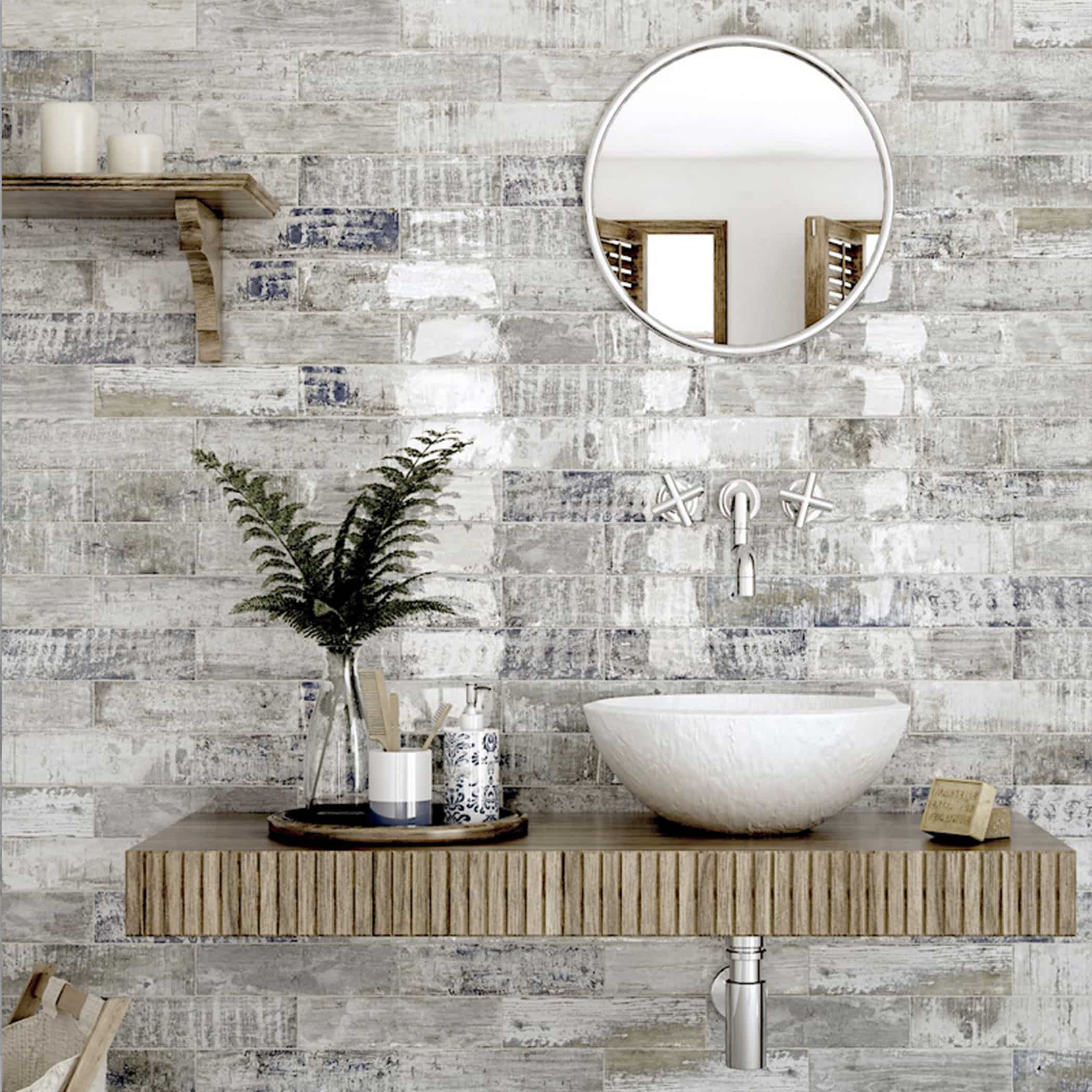 Rustic Brick Matt Subway Tile - Gallery Image