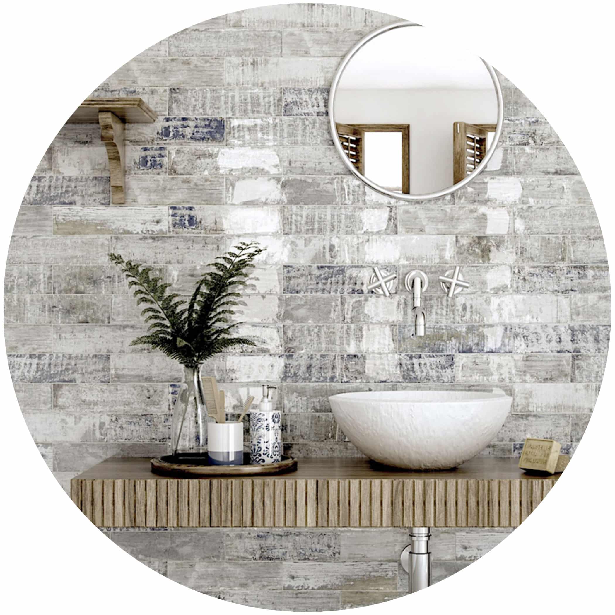 Rustic Brick Matt Subway Tile - Product Image