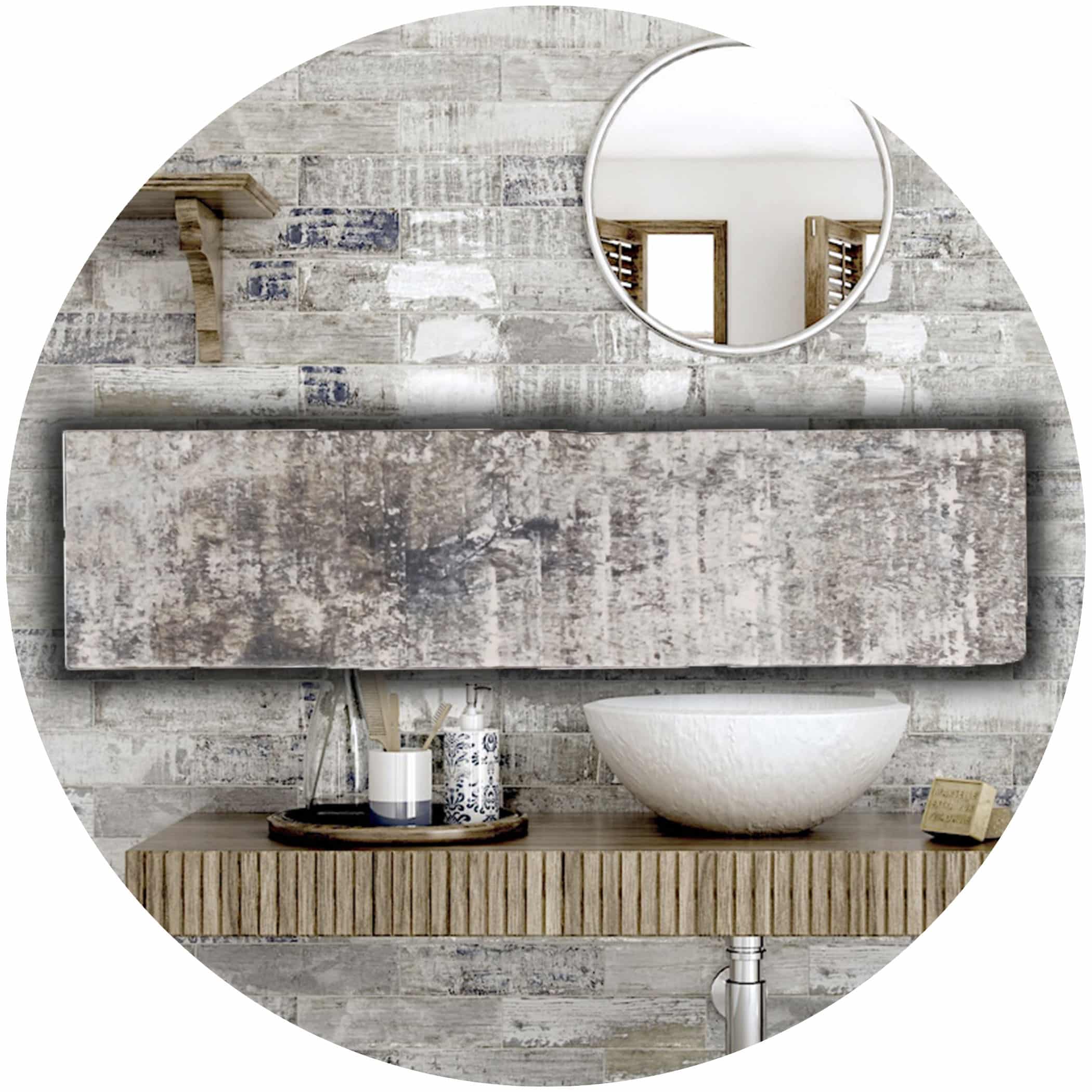 Rustic Brick Matt Subway Tile - Google Ads Image