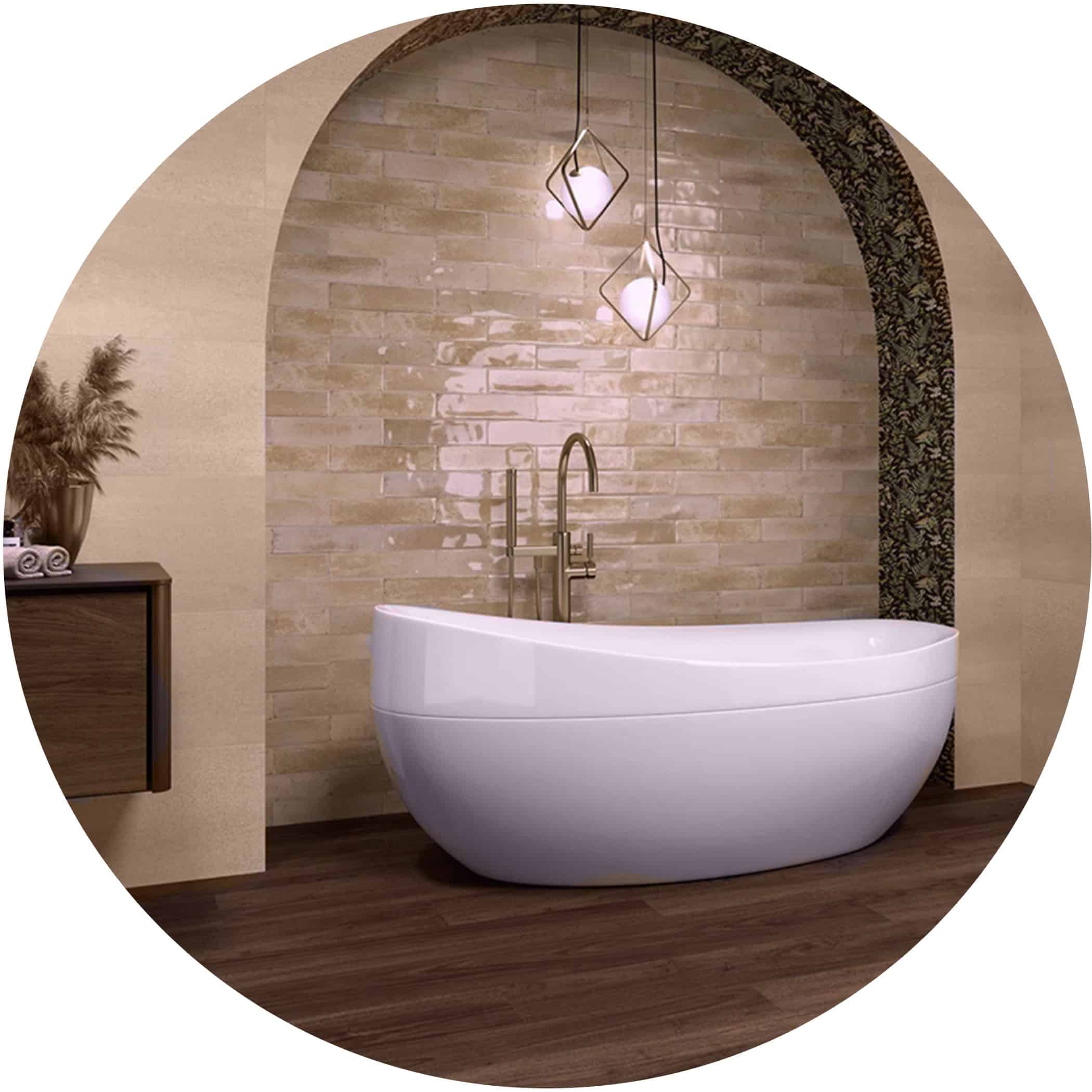 Agadir Arena Gloss Subway Tile - Product Image