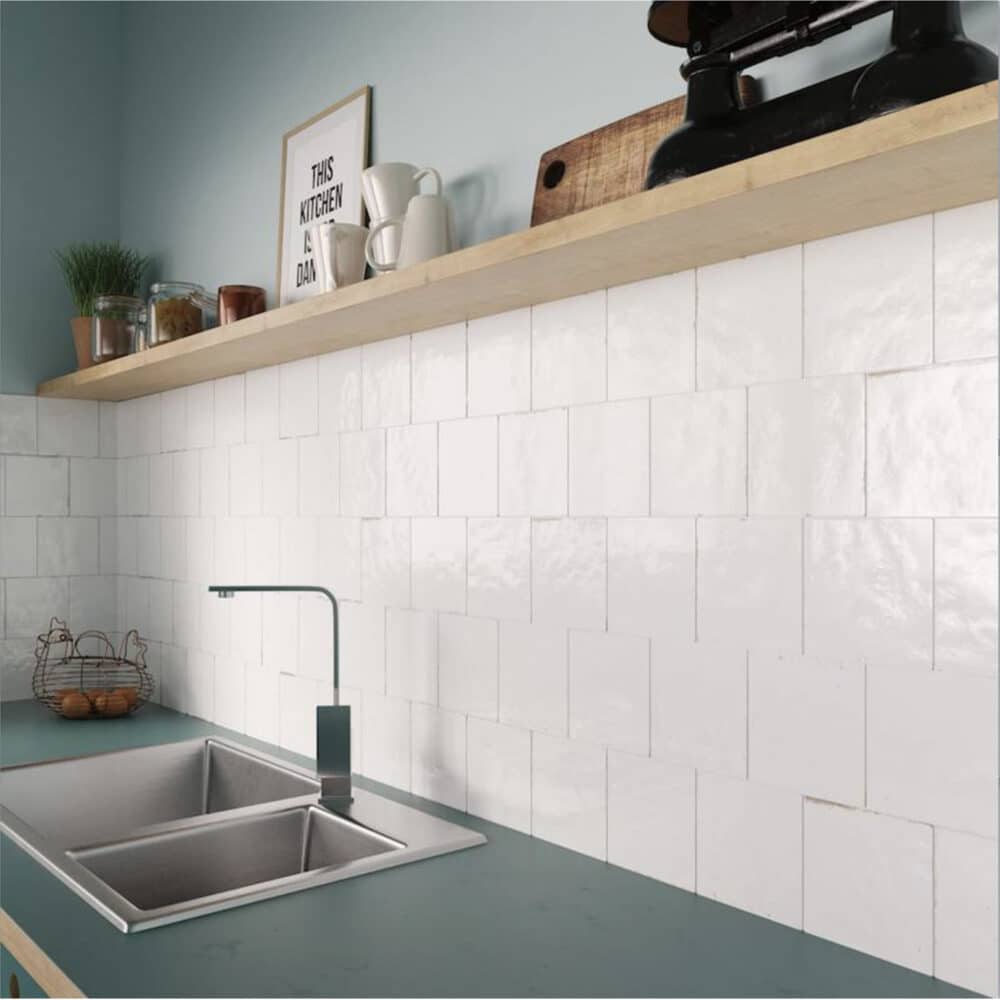 Agadir Niebla Gloss Square Tile - Gallery Image