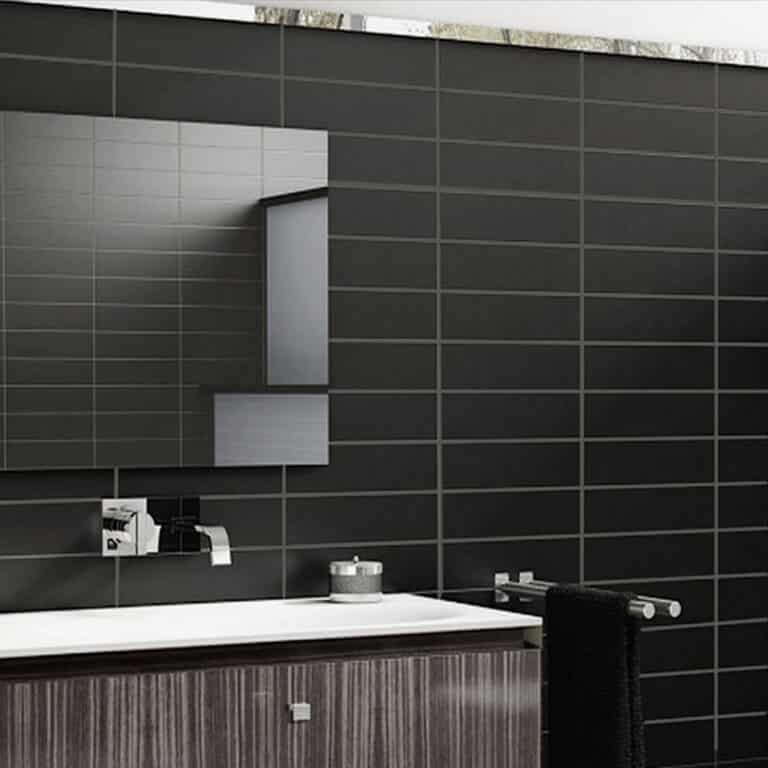 Charcoal Satin Subway Tile