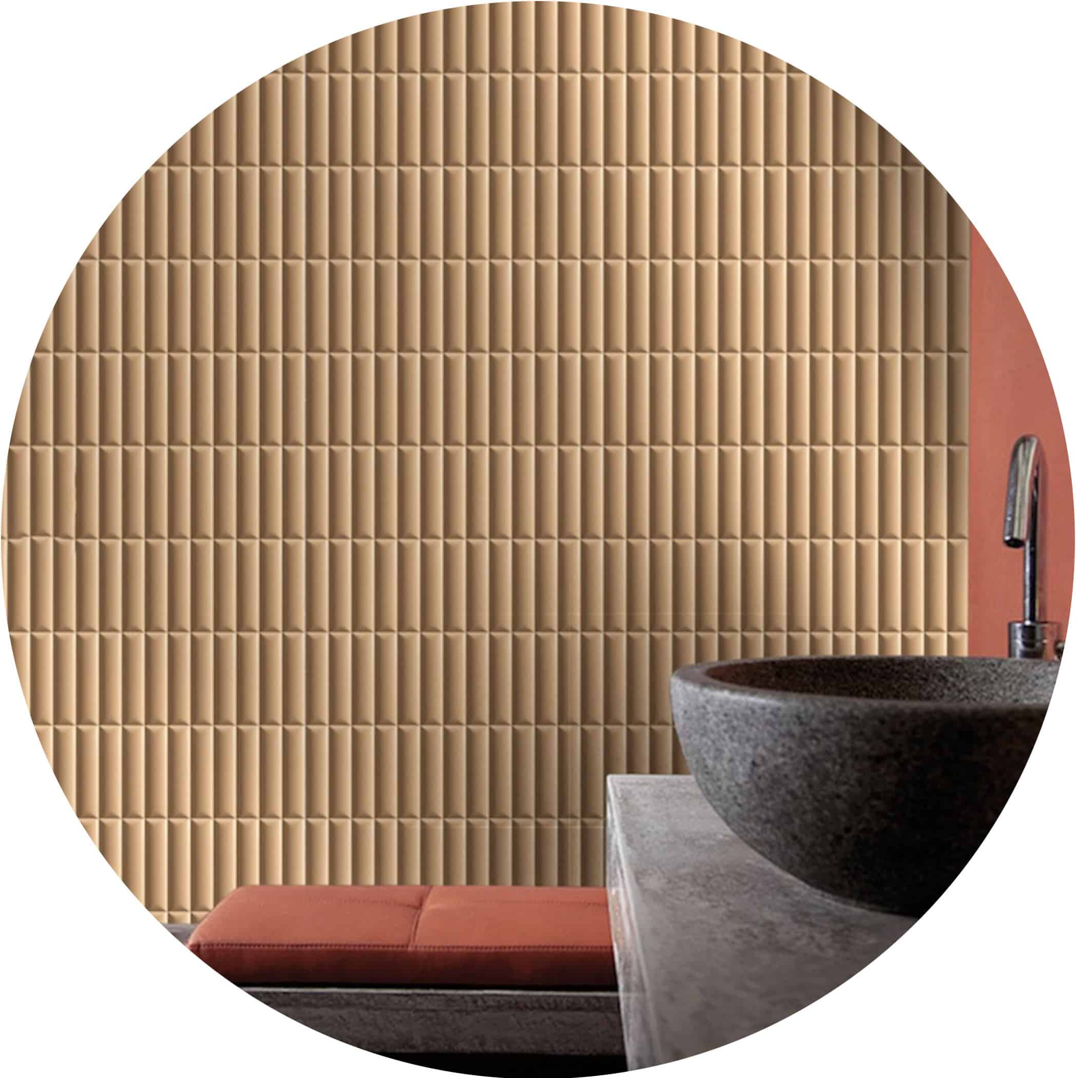 Convexo Cotto Satin Subway Tile - Product Image