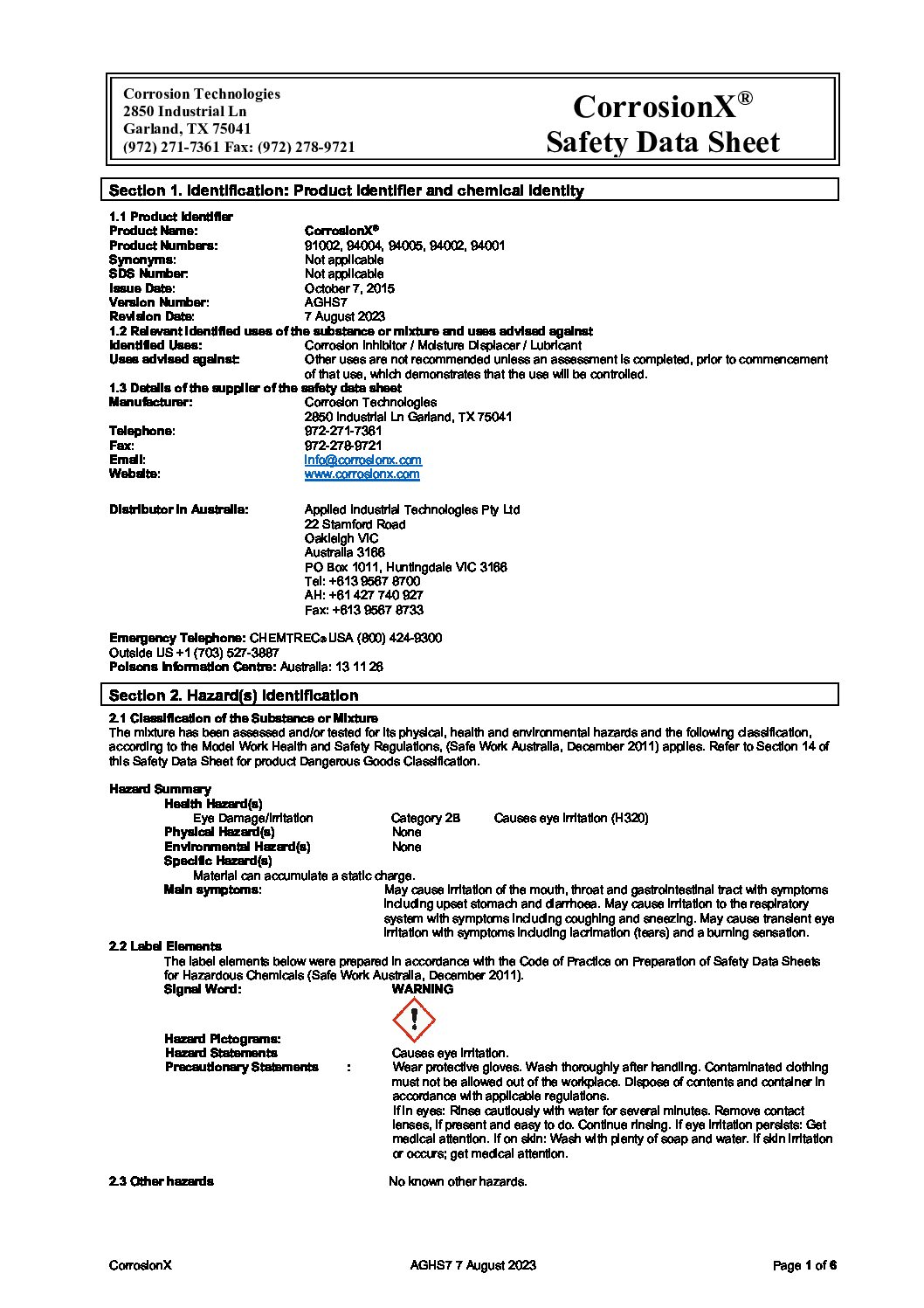 Technical Specifications
